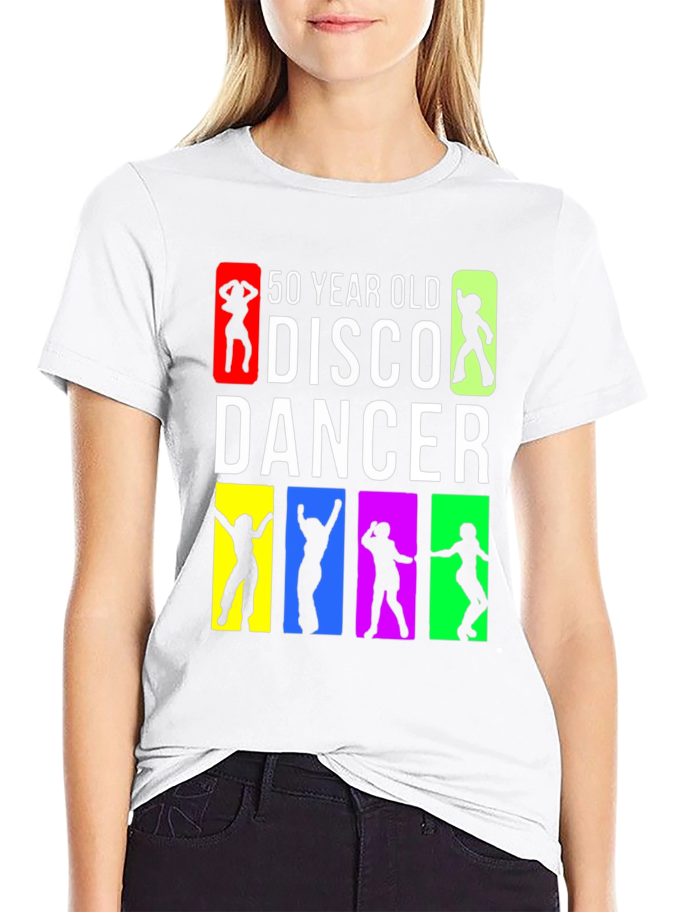 50 Year Old Disco Dancer Black T-Shirt