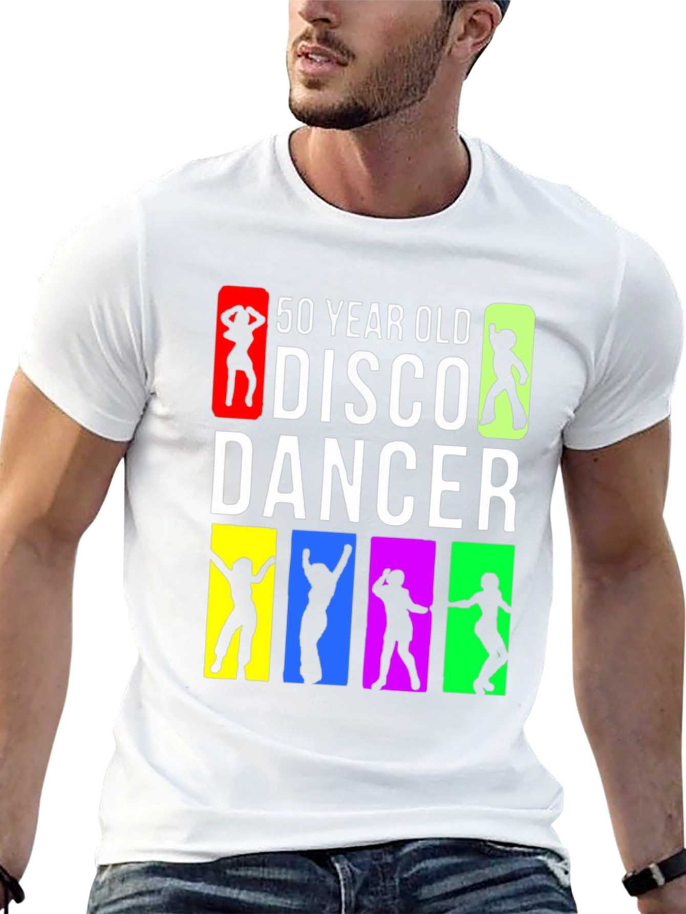 50 Year Old Disco Dancer Black T-Shirt