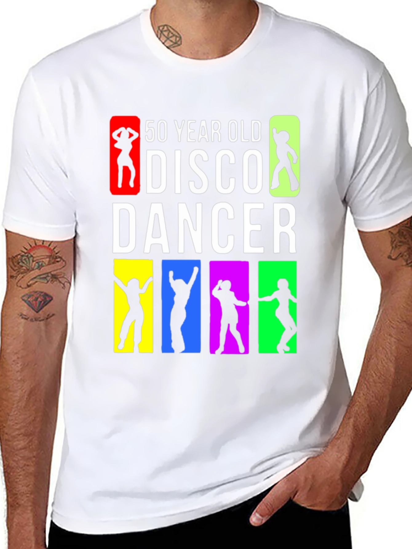 50 Year Old Disco Dancer Black T-Shirt