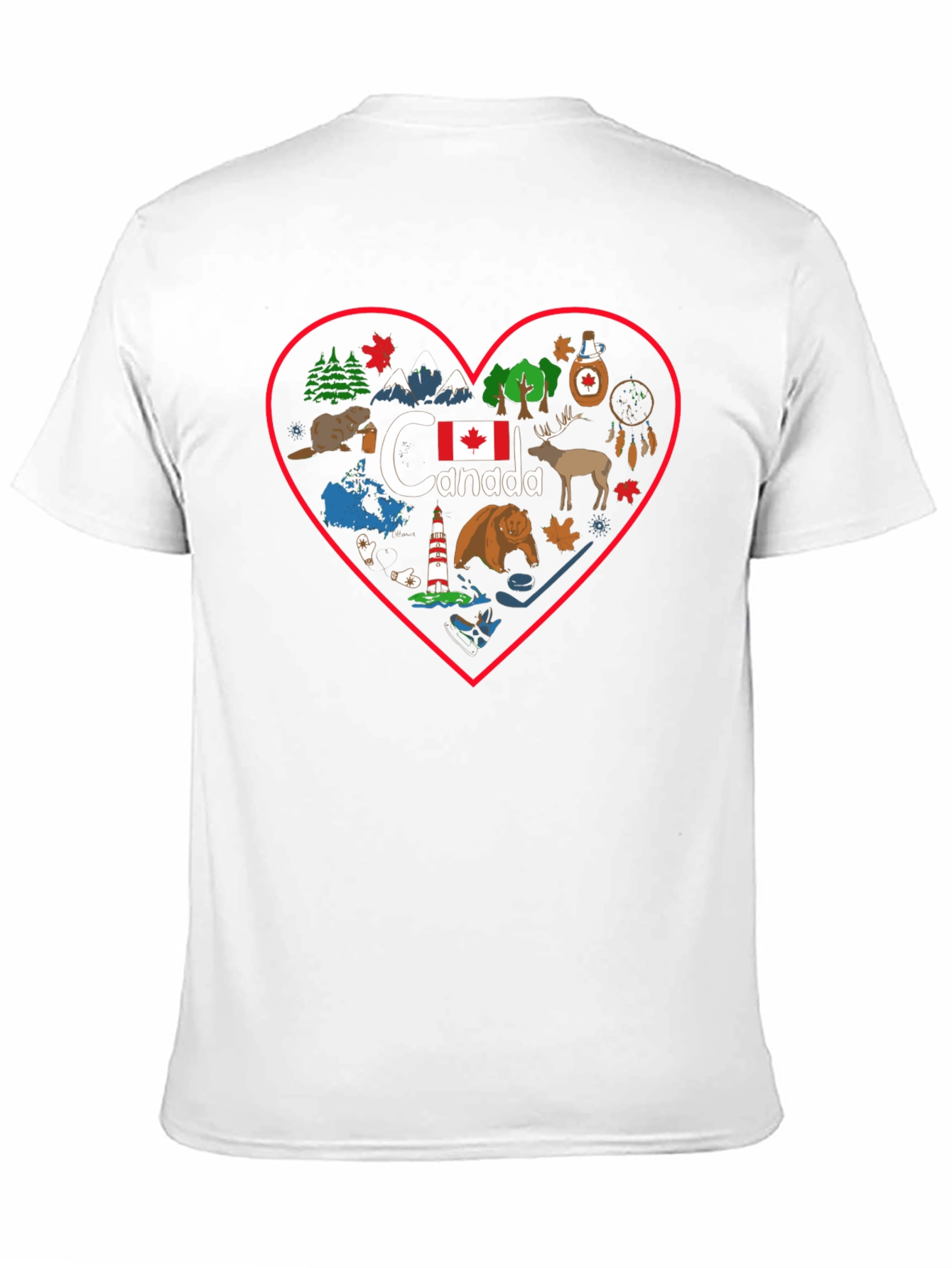 Canada Love Heart T-Shirt Black