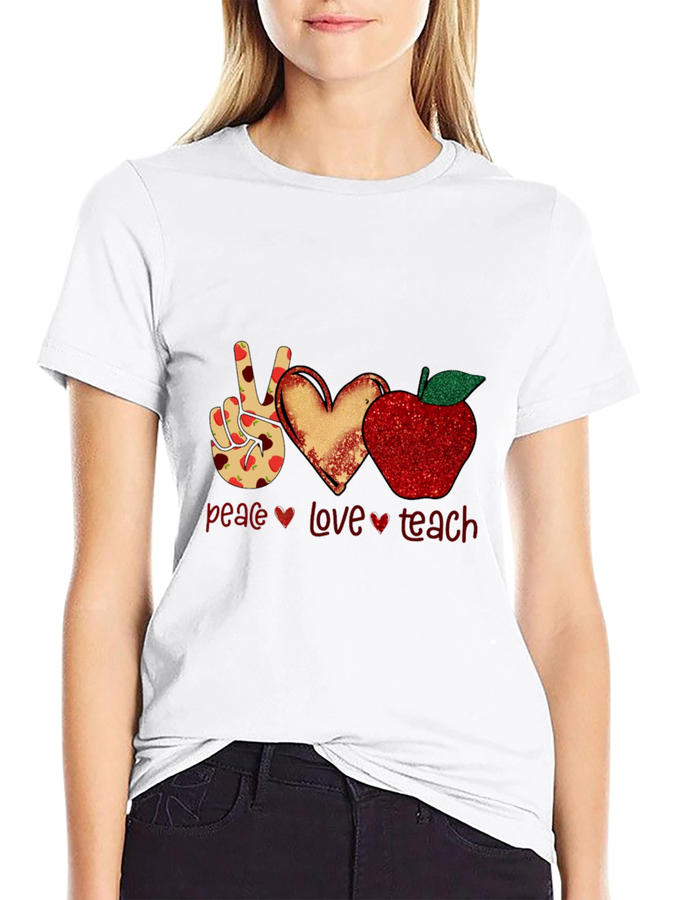 Peace Love Teach Graphic Tee