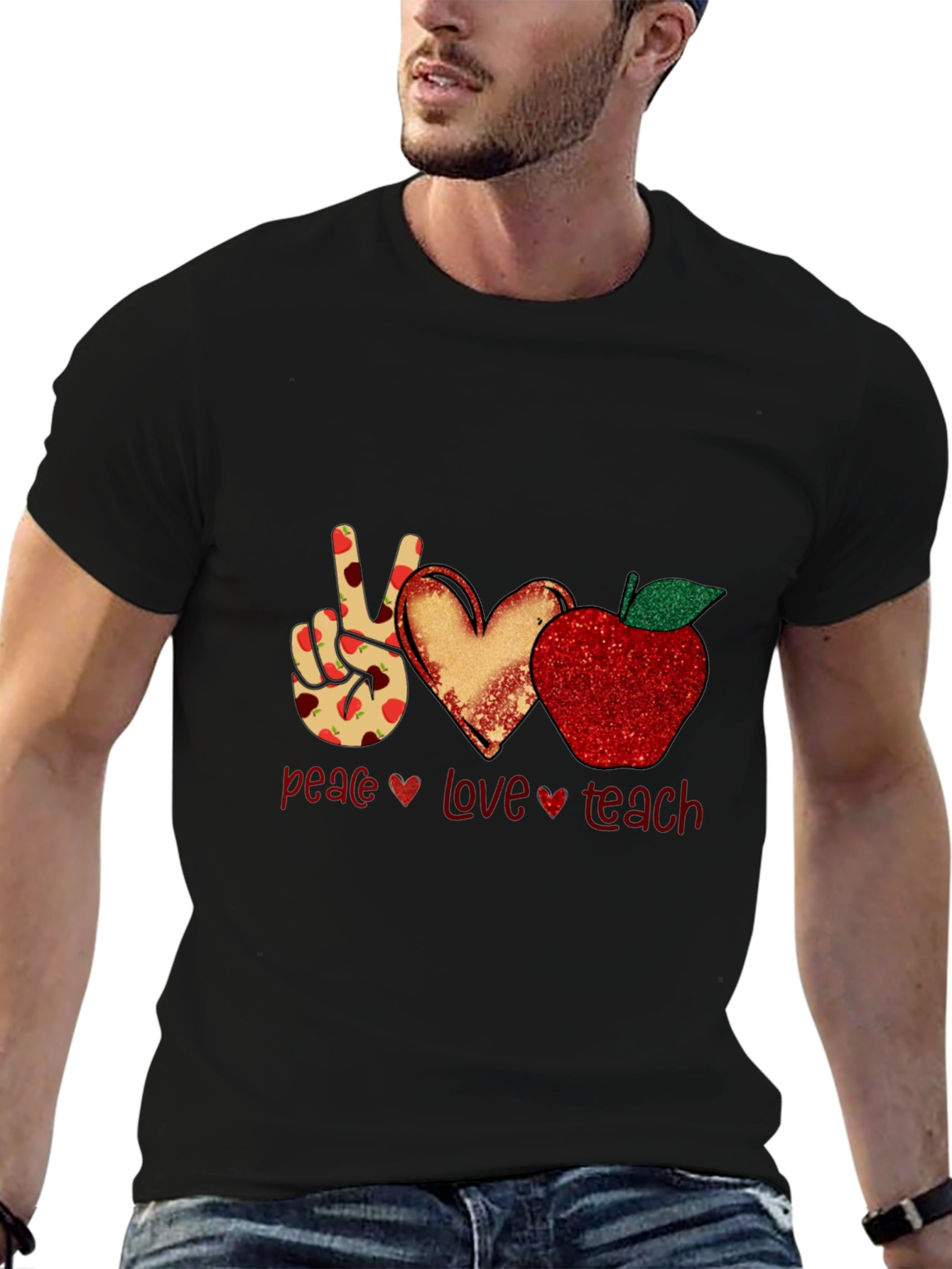 Peace Love Teach Graphic Tee