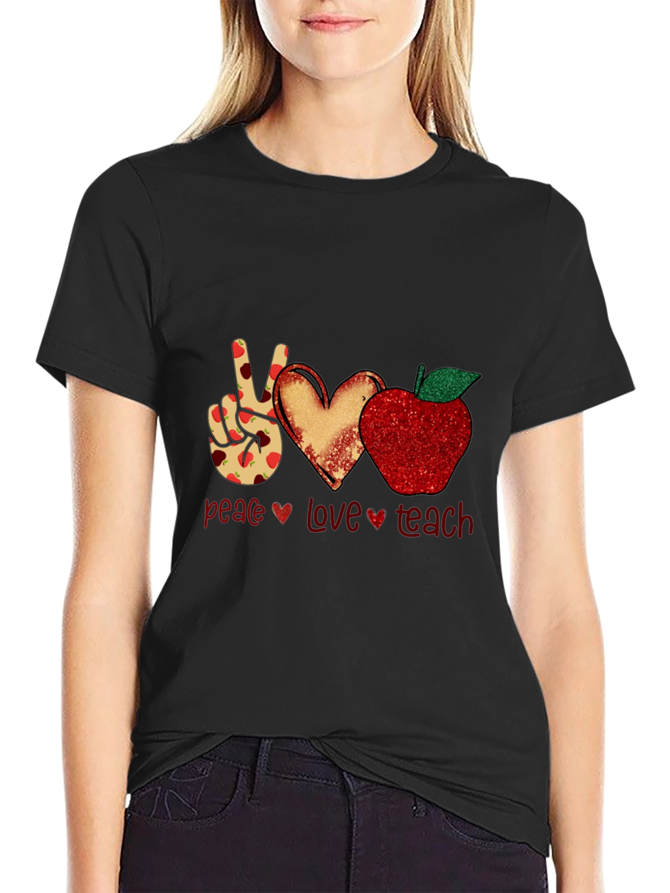 Peace Love Teach Graphic Tee