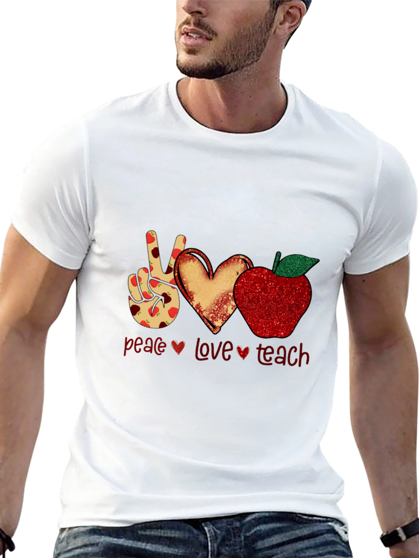Peace Love Teach Graphic Tee