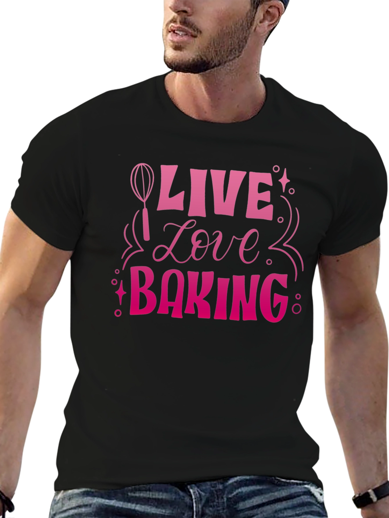 Live Love Baking Graphic Tee - Black