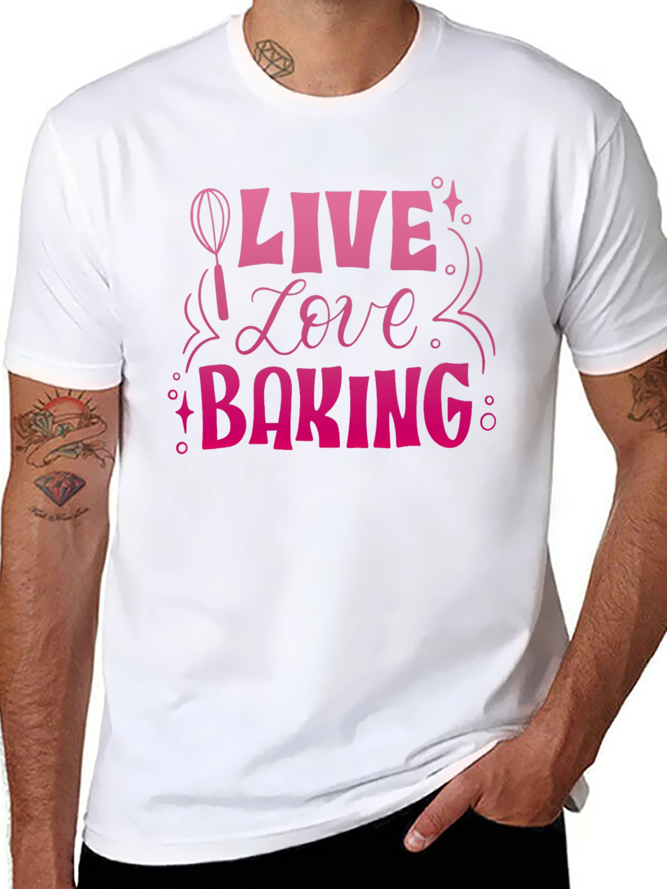 Live Love Baking Graphic Tee - Black