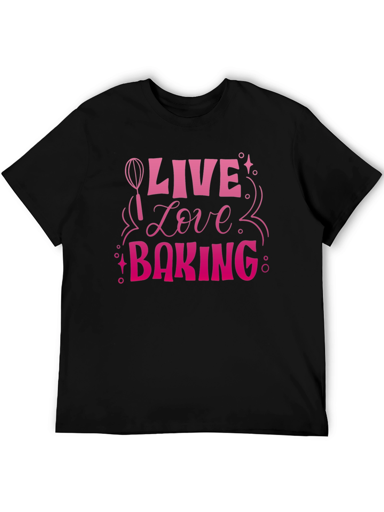 Live Love Baking Graphic Tee - Black