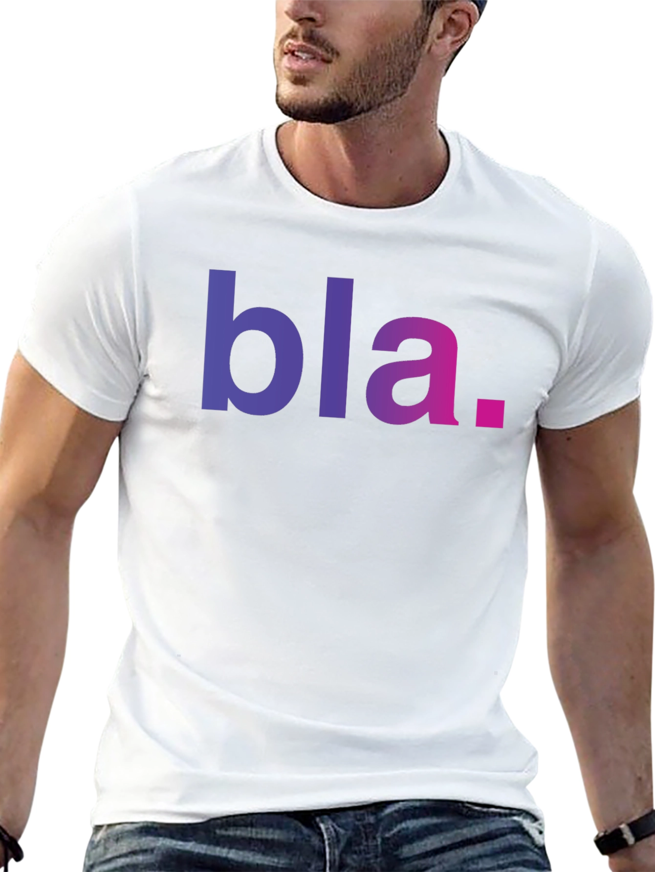 Bla Graphic Tee - Black Casual T-Shirt