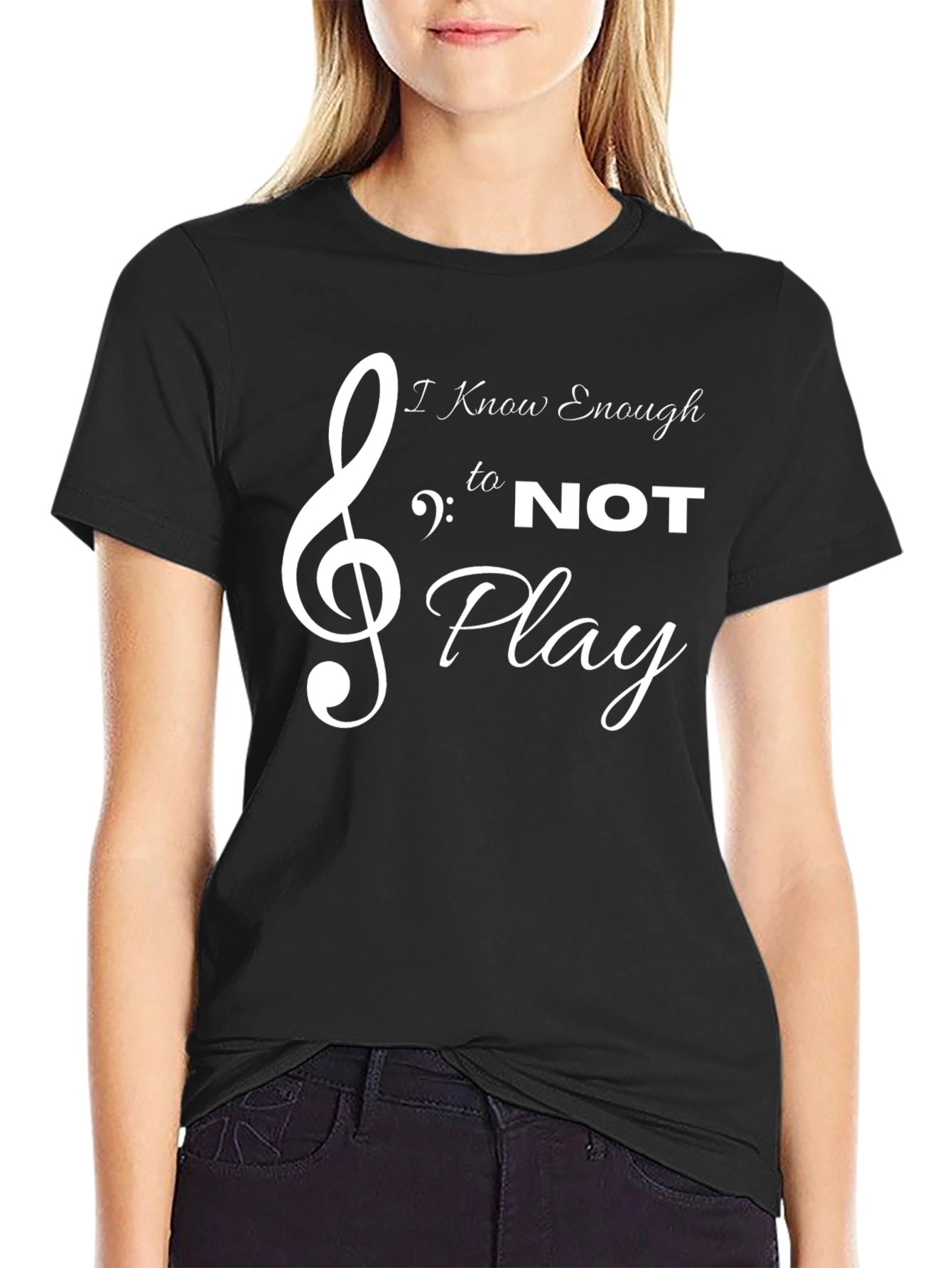 I Know Enough Not to Play Black Tee
