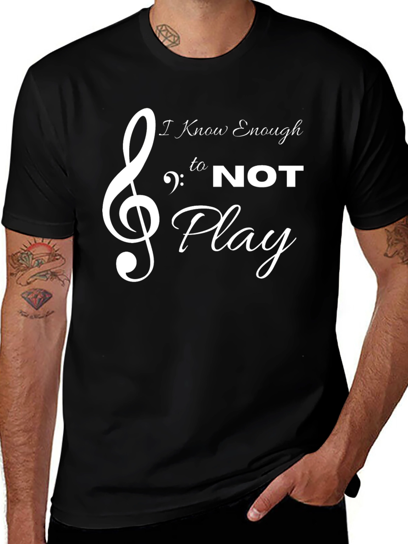 I Know Enough Not to Play Black Tee