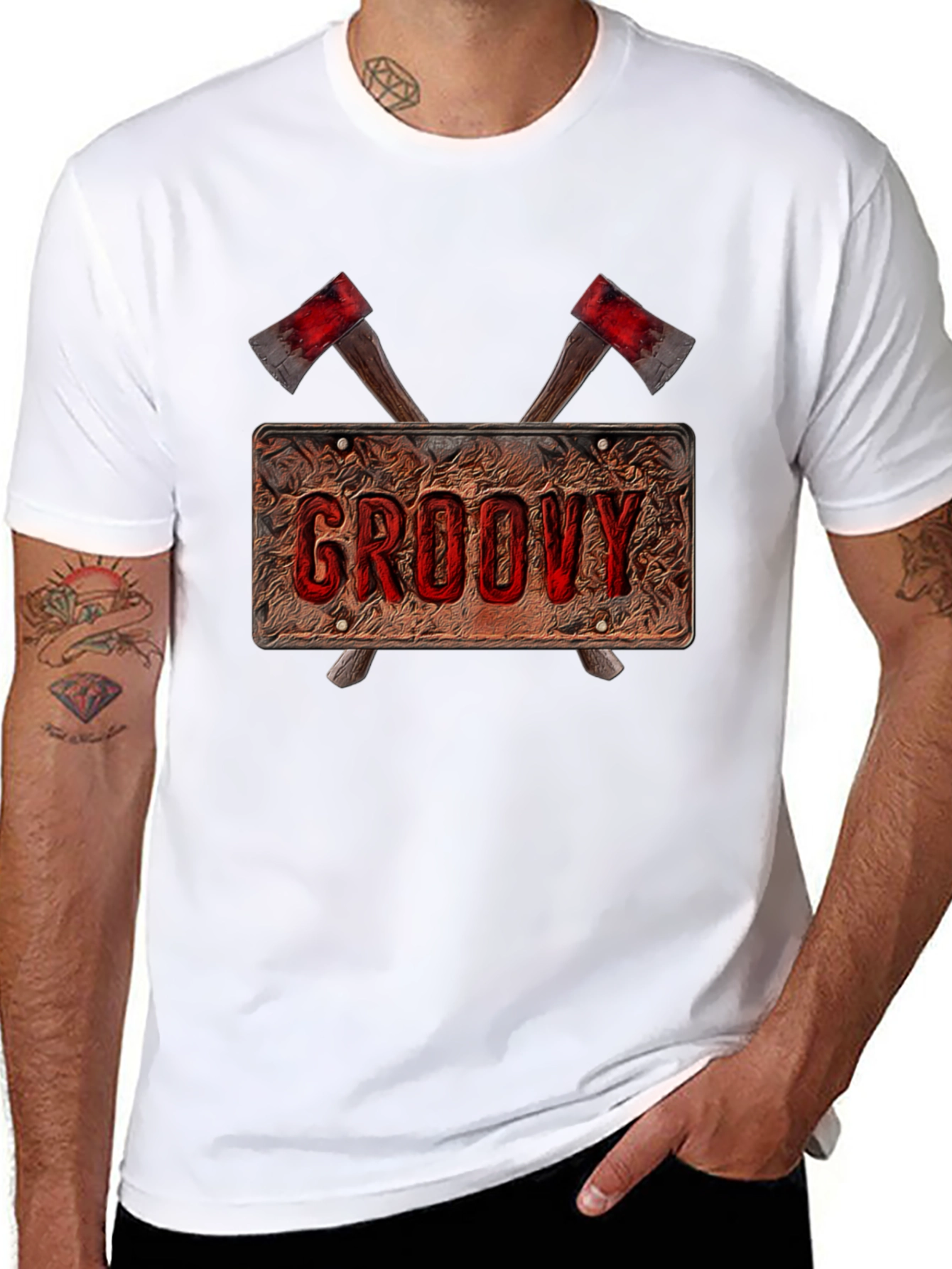Groovy Axe Graphic T-Shirt