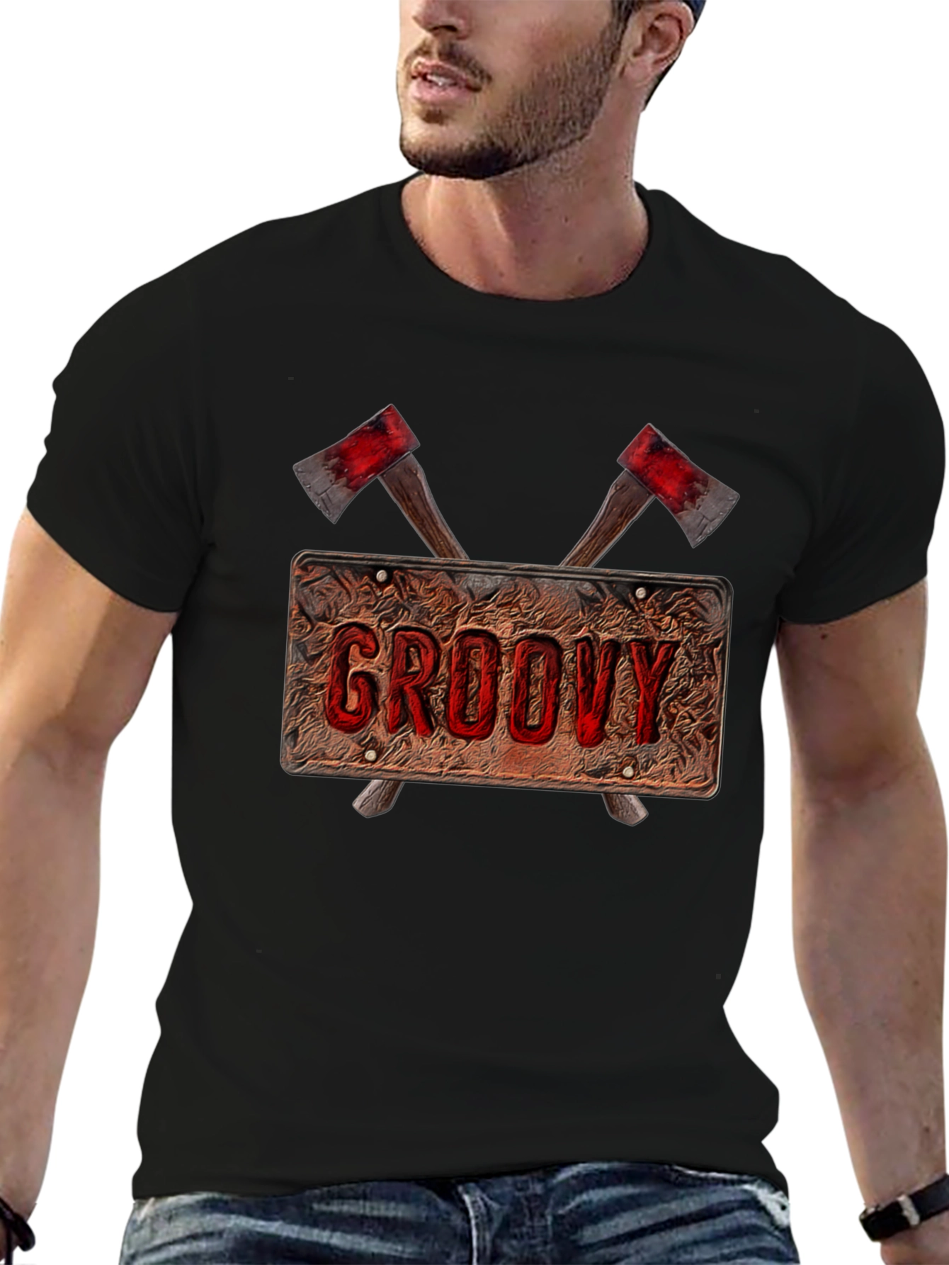 Groovy Axe Graphic T-Shirt