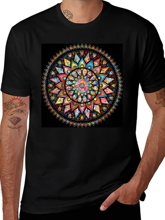 Mandala Print Crew Neck T-Shirt