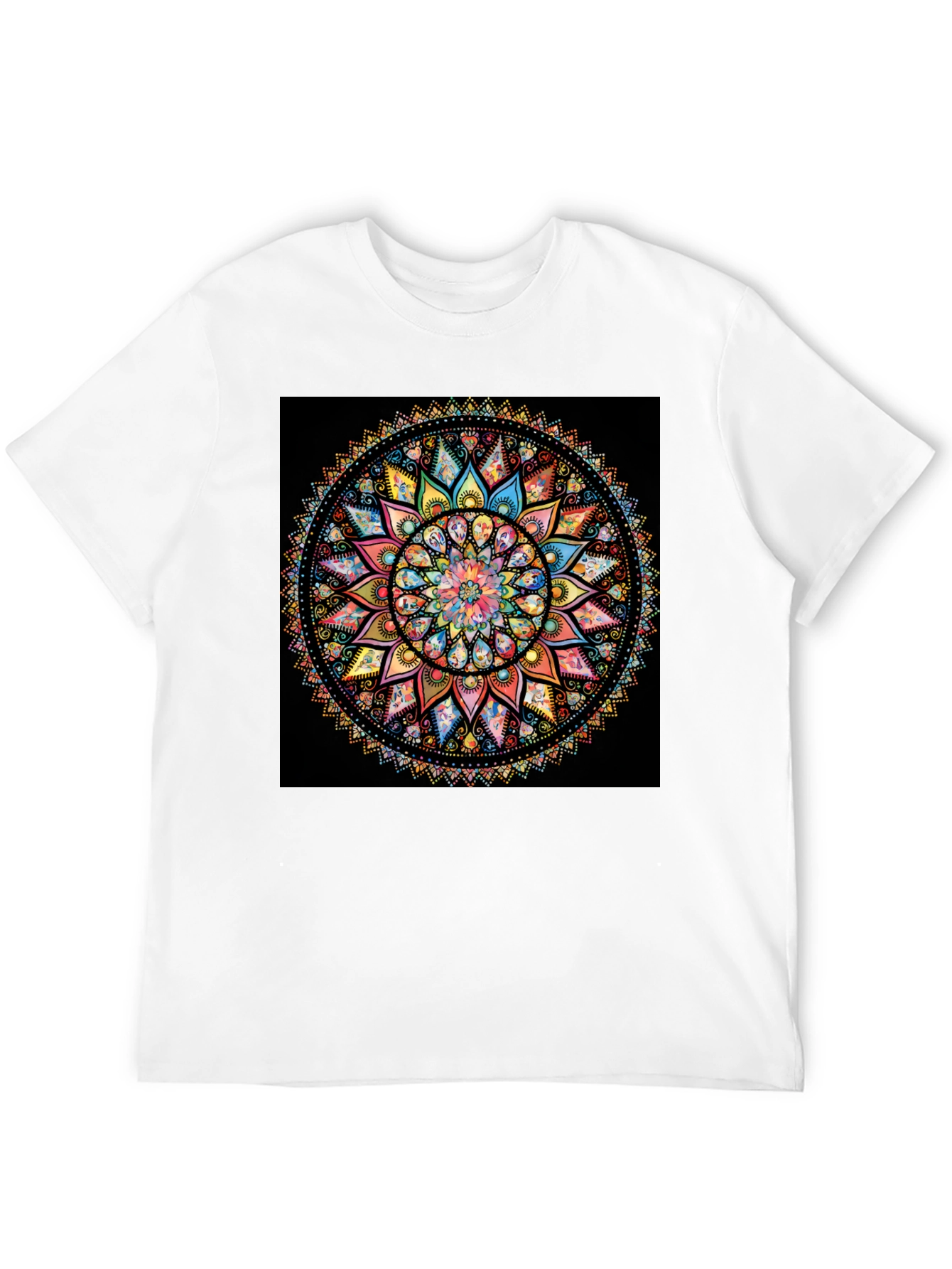 Mandala Print Crew Neck T-Shirt