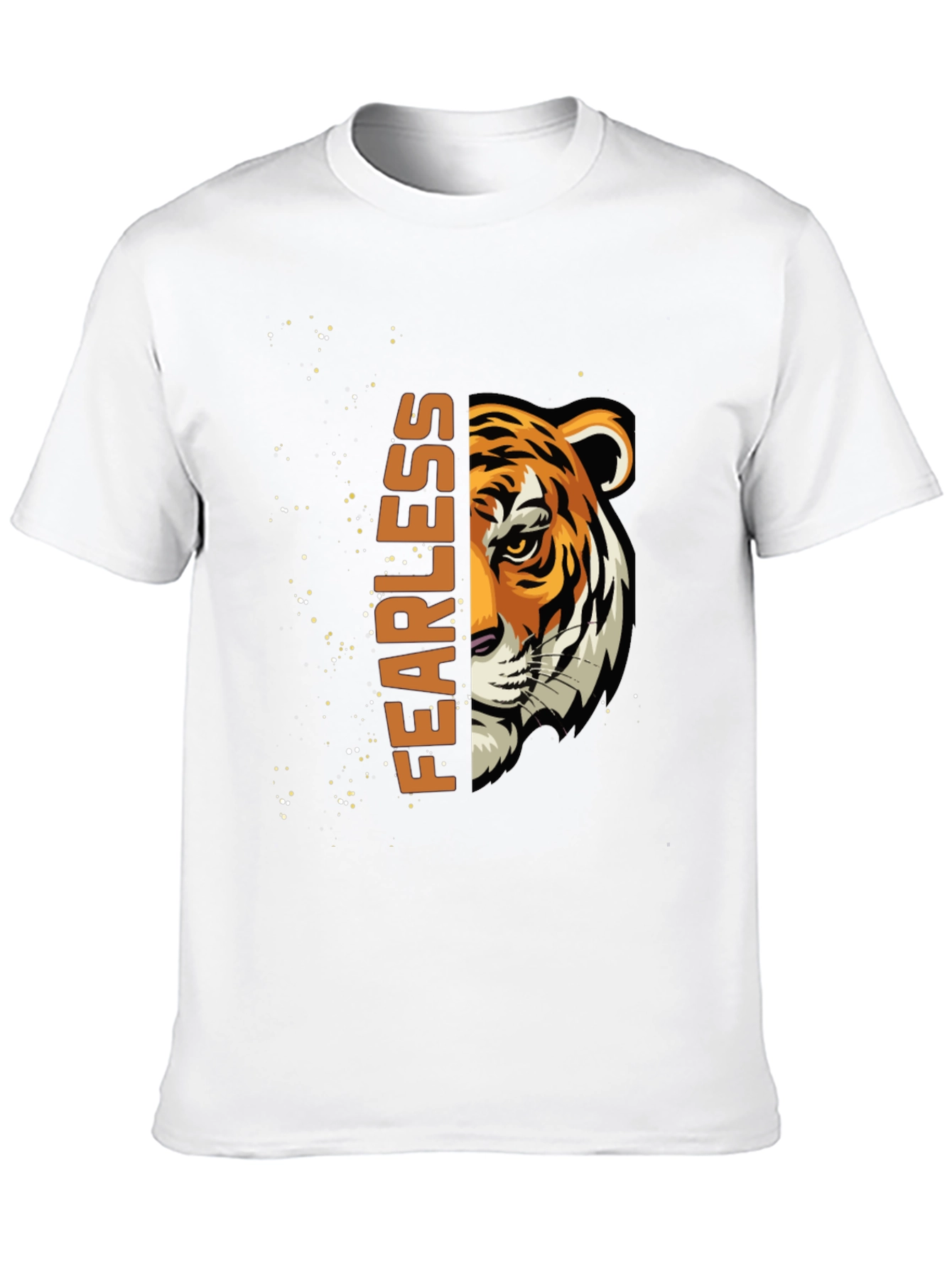 Fearless Tiger Graphic T-Shirt - Black Cotton Tee