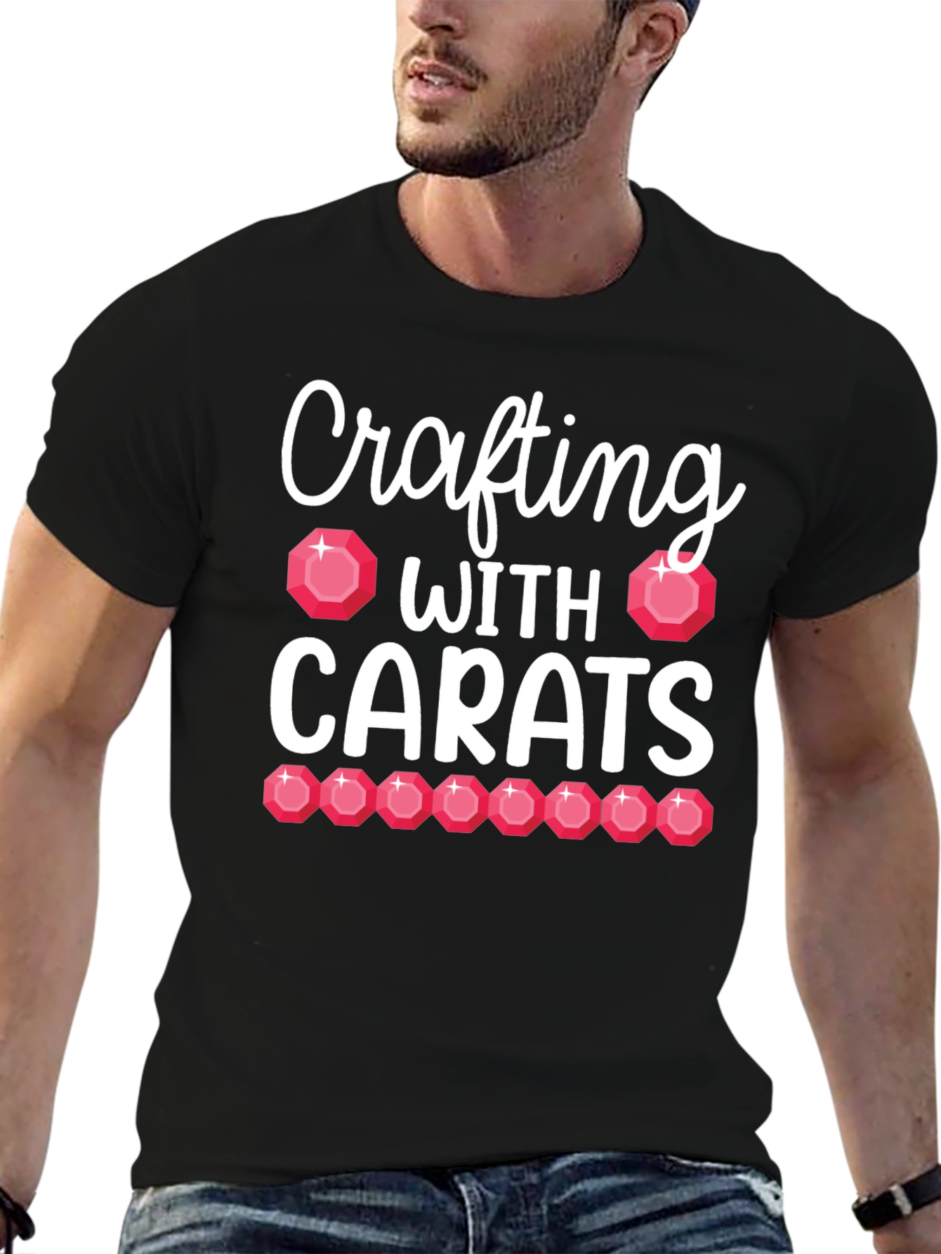 Crafting With Carats Black T-Shirt