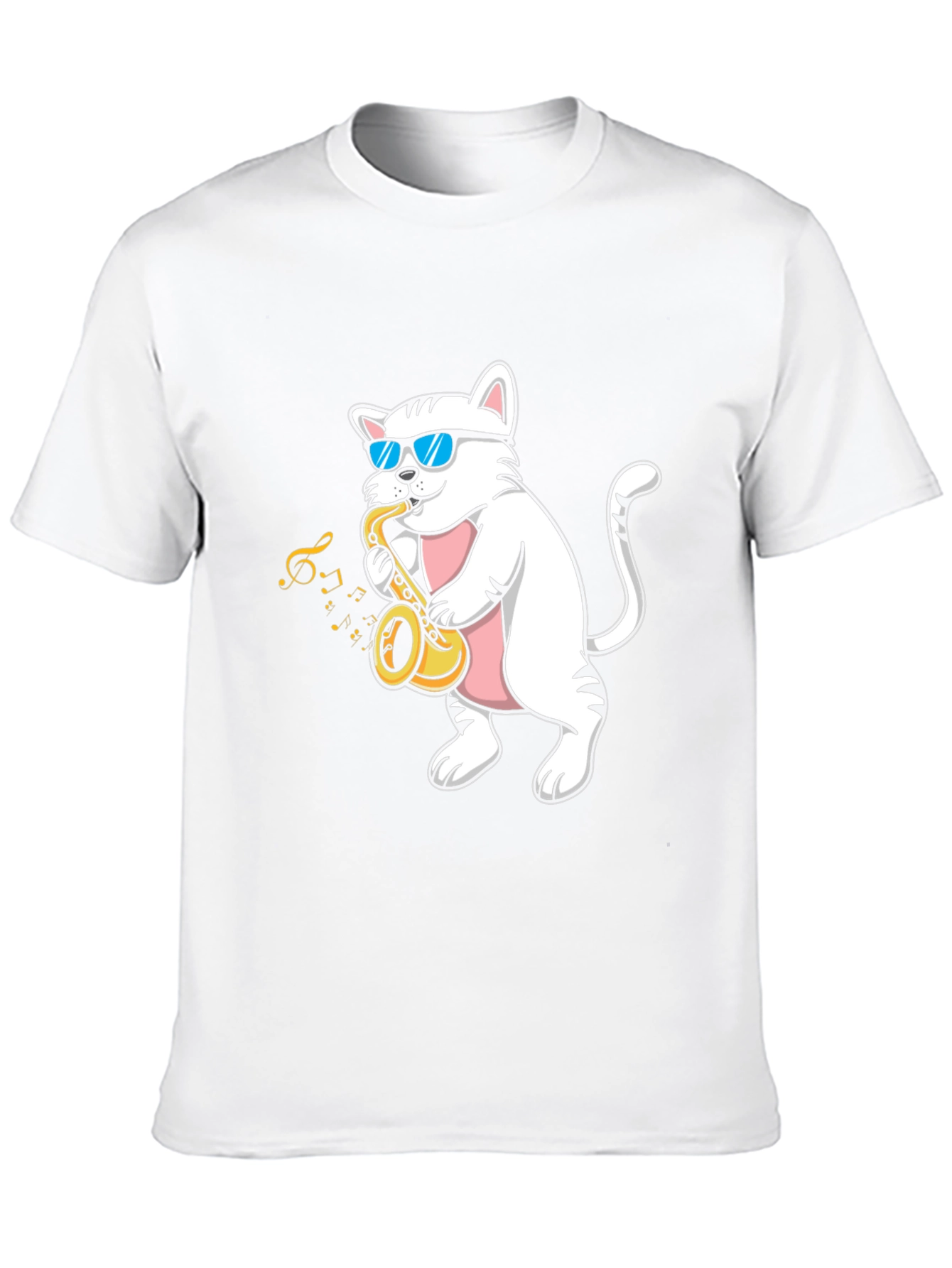 Cool Cat Saxophone T-Shirt - Musician Tee