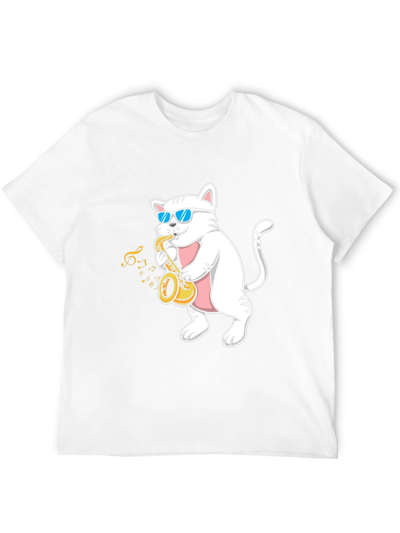 Cool Cat Saxophone T-Shirt - Musician Tee