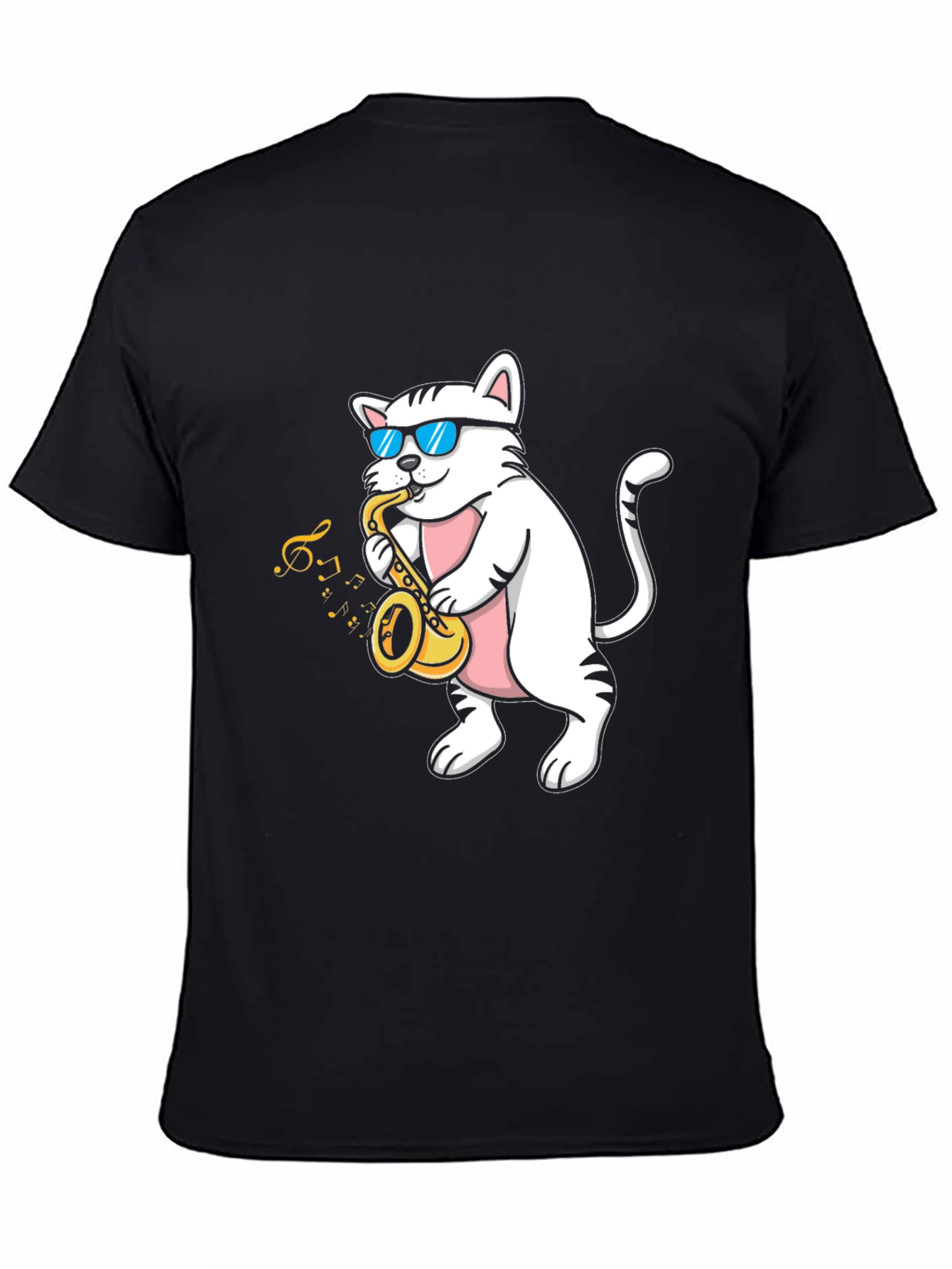 Cool Cat Saxophone T-Shirt - Musician Tee