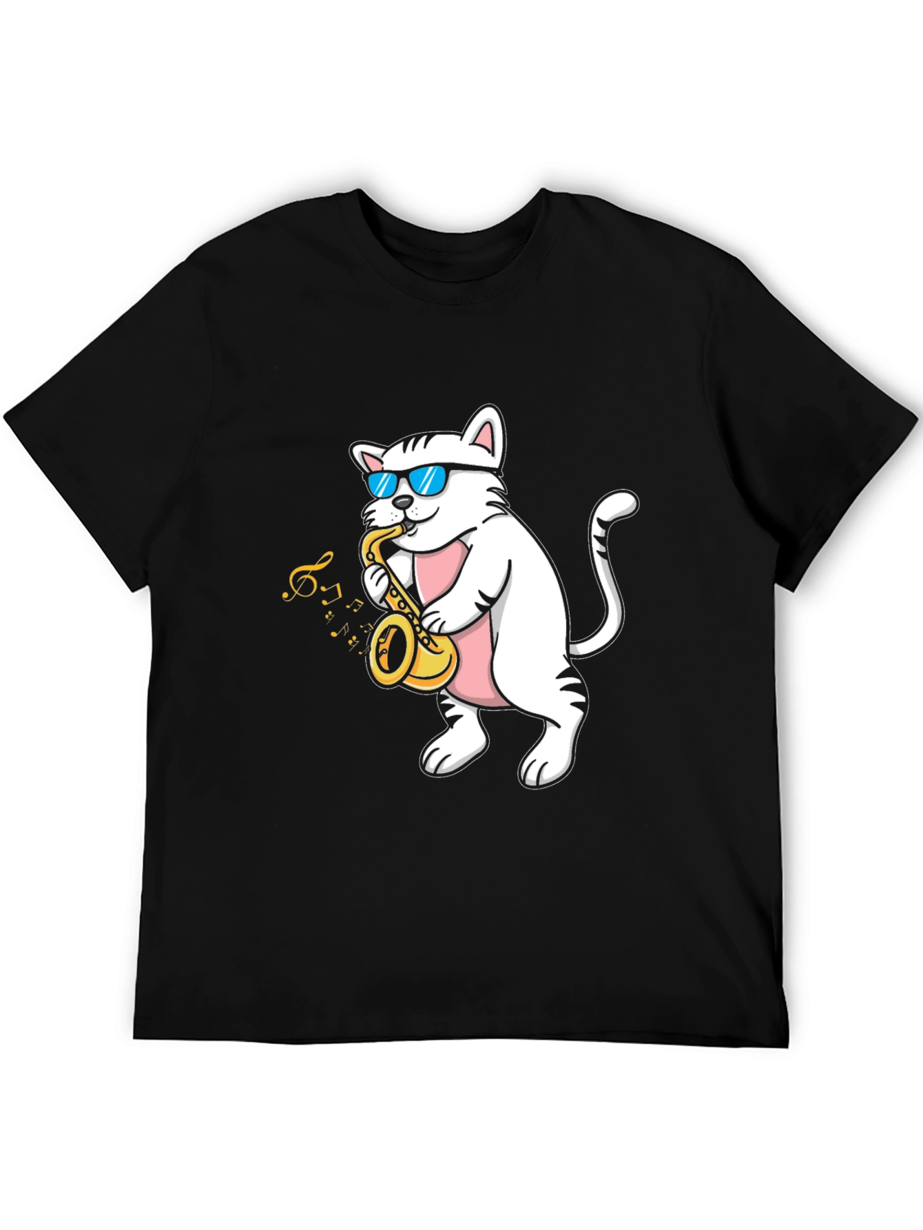 Cool Cat Saxophone T-Shirt - Musician Tee