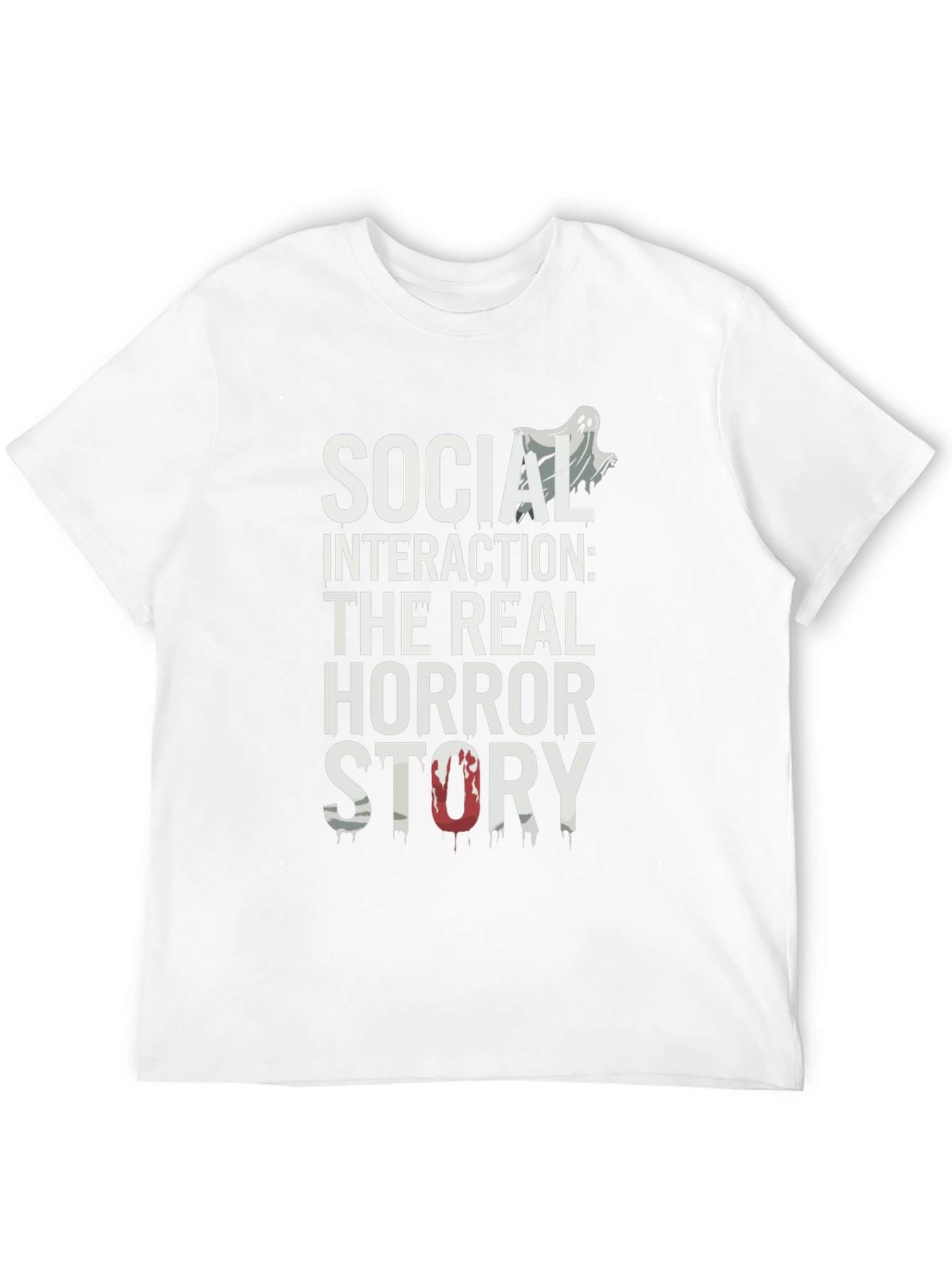 Social Interaction Horror Story Black T-Shirt