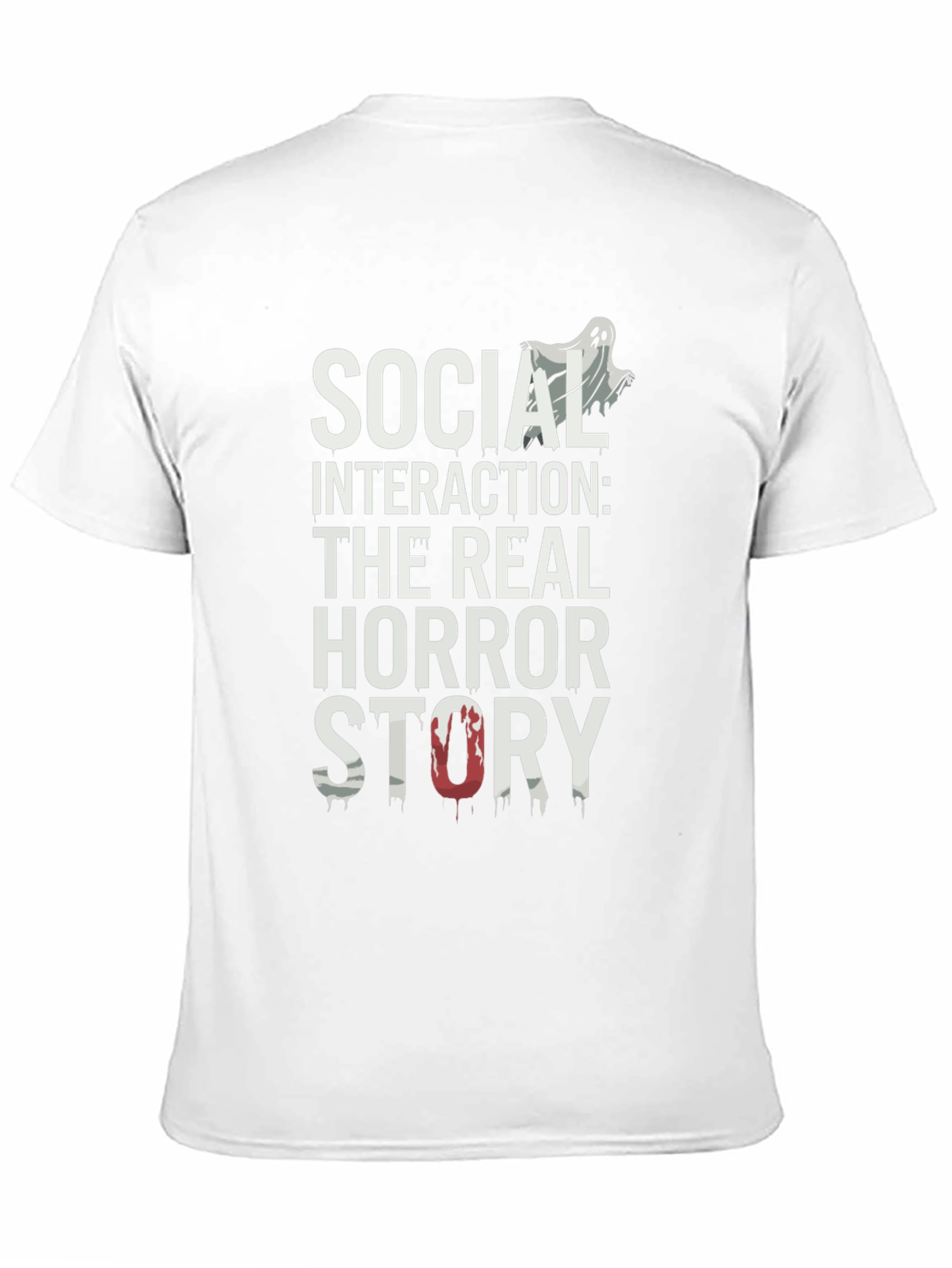 Social Interaction Horror Story Black T-Shirt