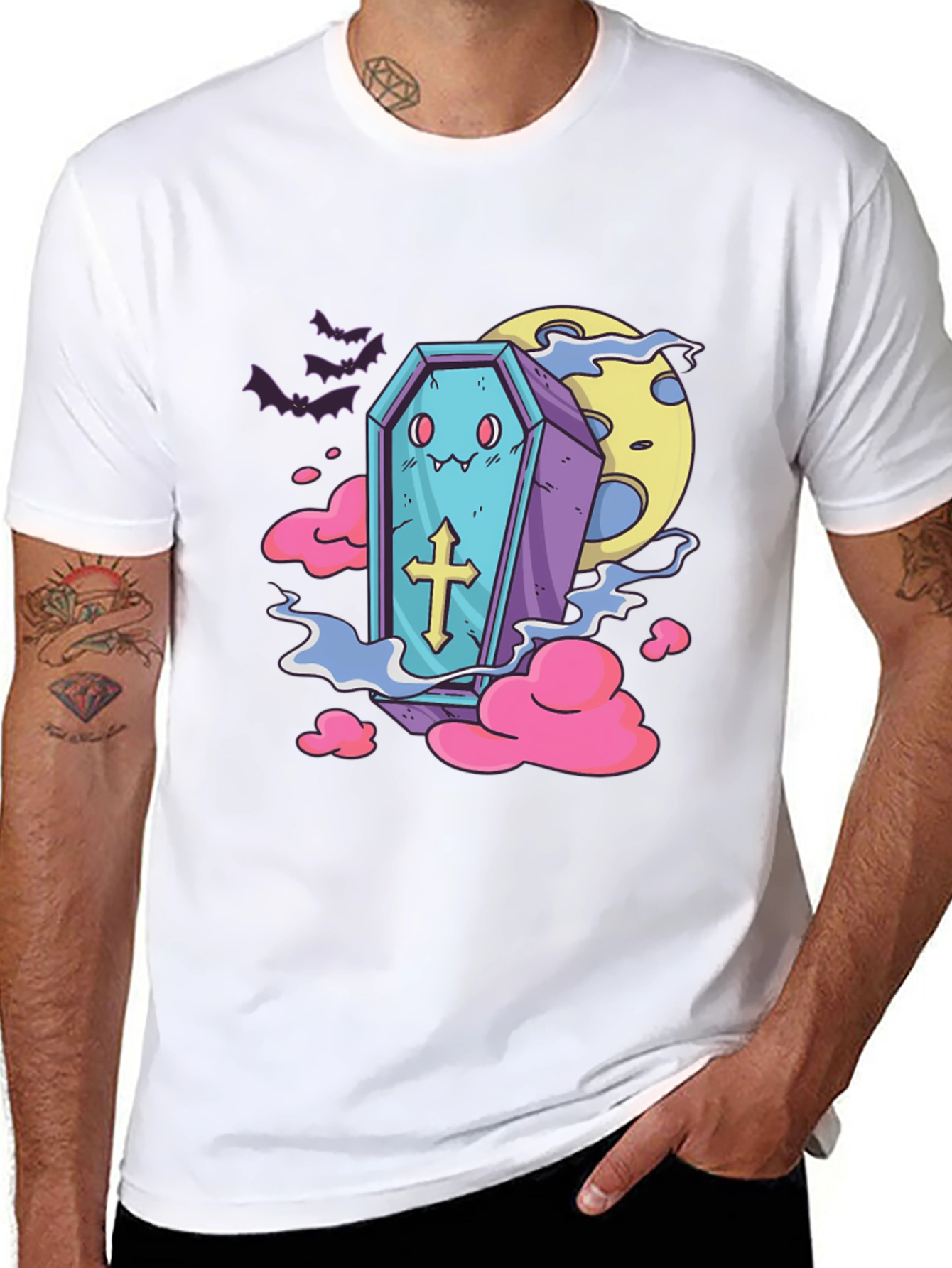 Kawaii Coffin T-Shirt - Spooky Cute Tee