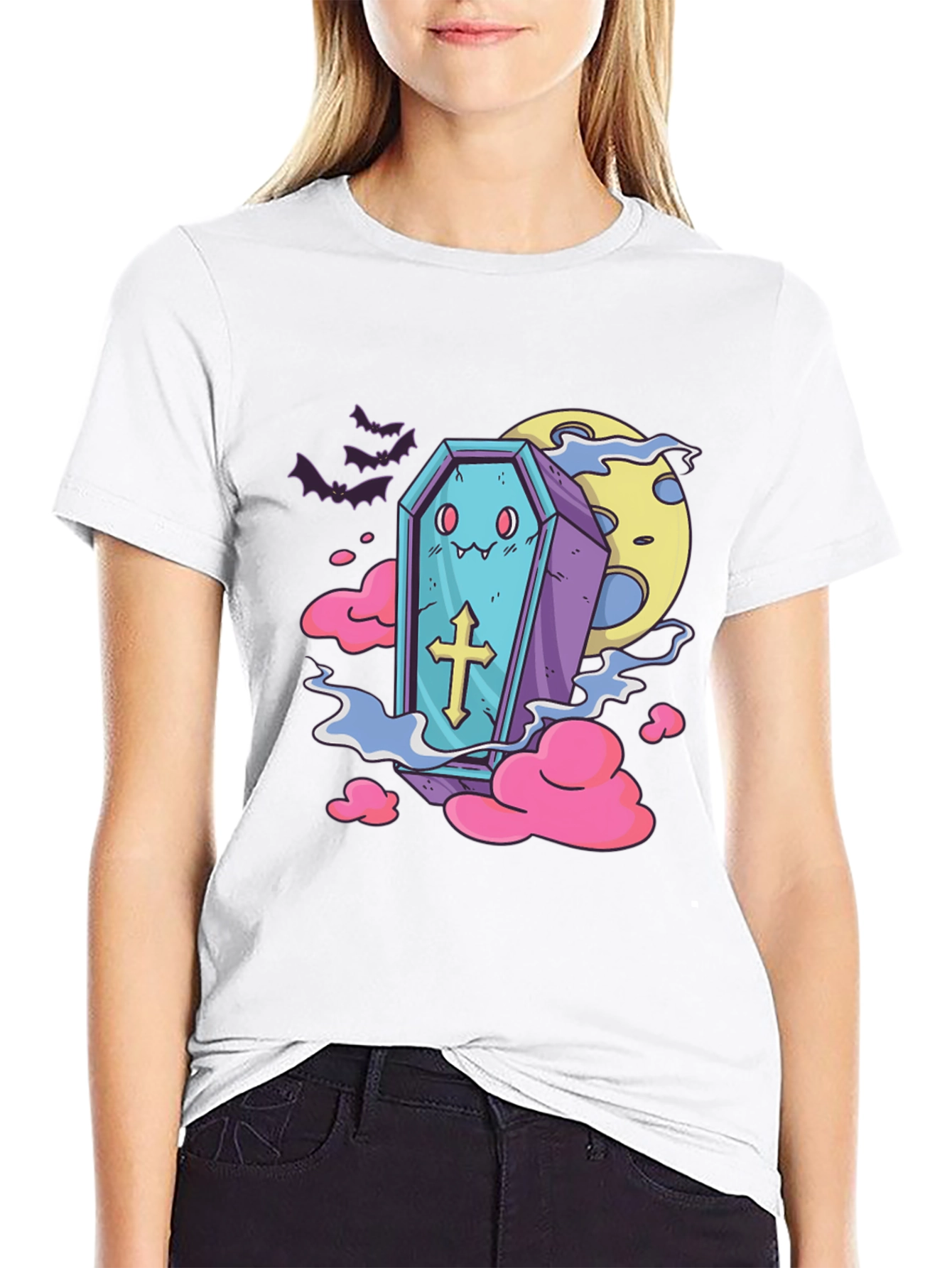 Kawaii Coffin T-Shirt - Spooky Cute Tee