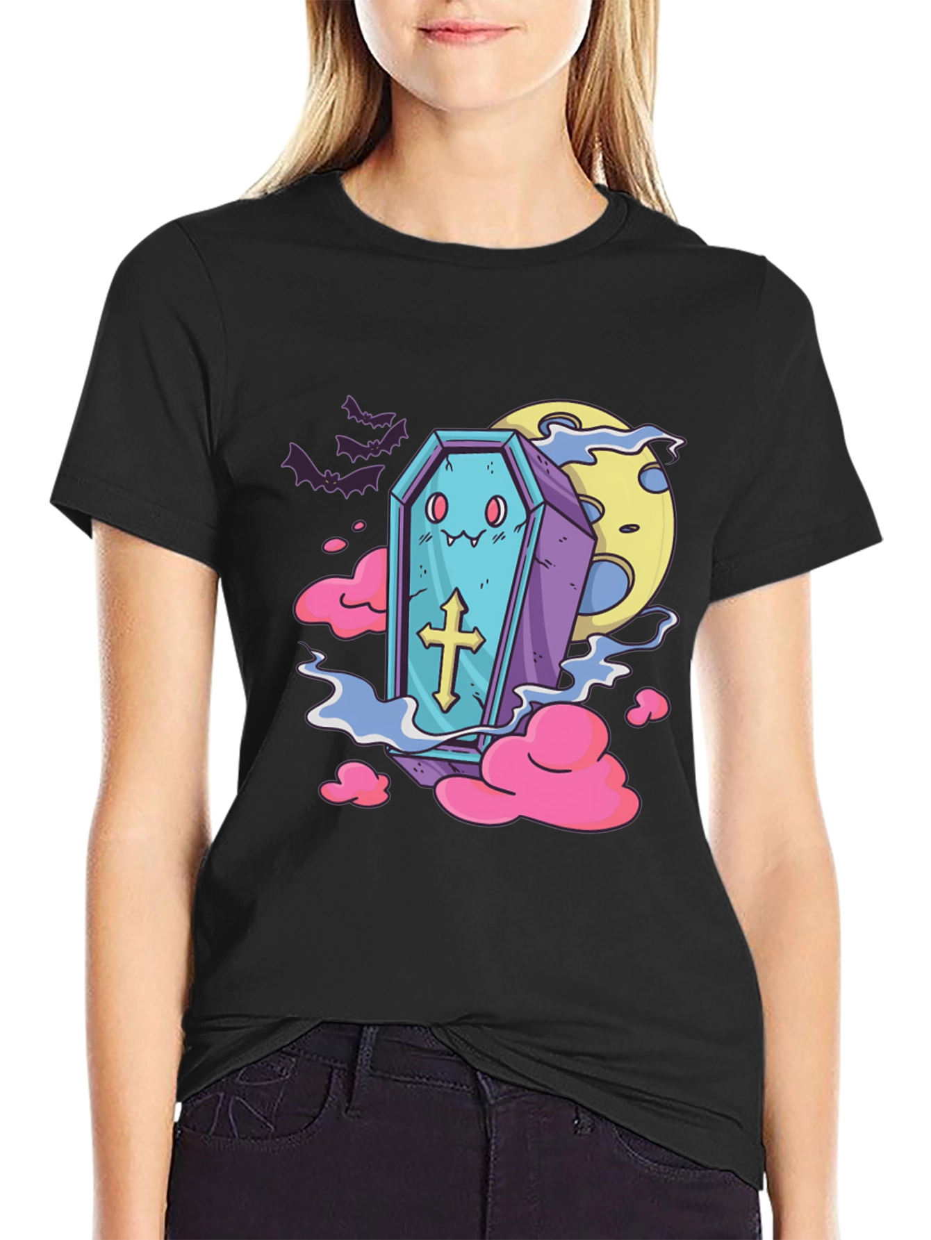 Kawaii Coffin T-Shirt - Spooky Cute Tee