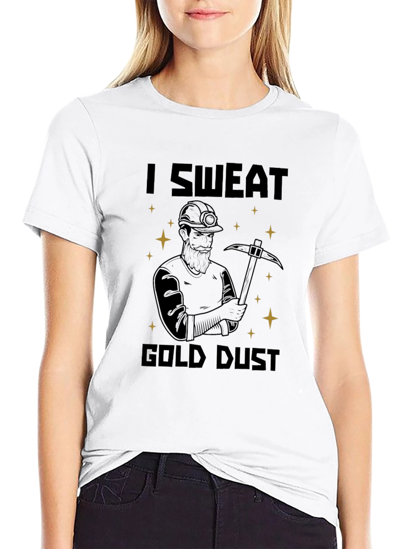 I Sweat Gold Dust T-Shirt - Miner Graphic Tee