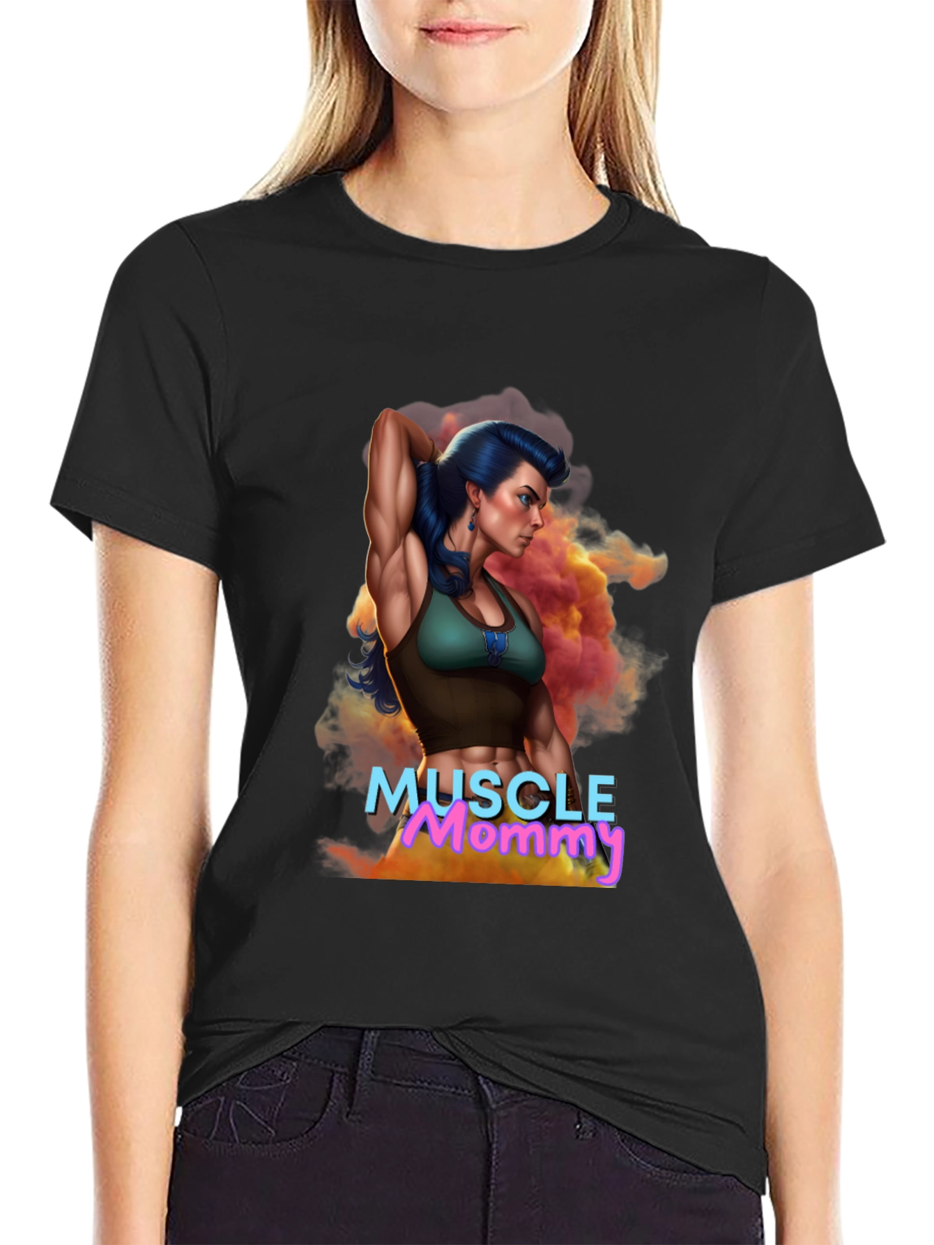Muscle Mommy Graphic Tee - Fitness Lover Gift