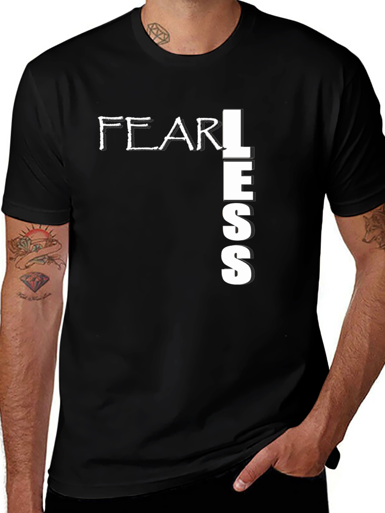 Fearless Graphic Print Mens T-Shirt