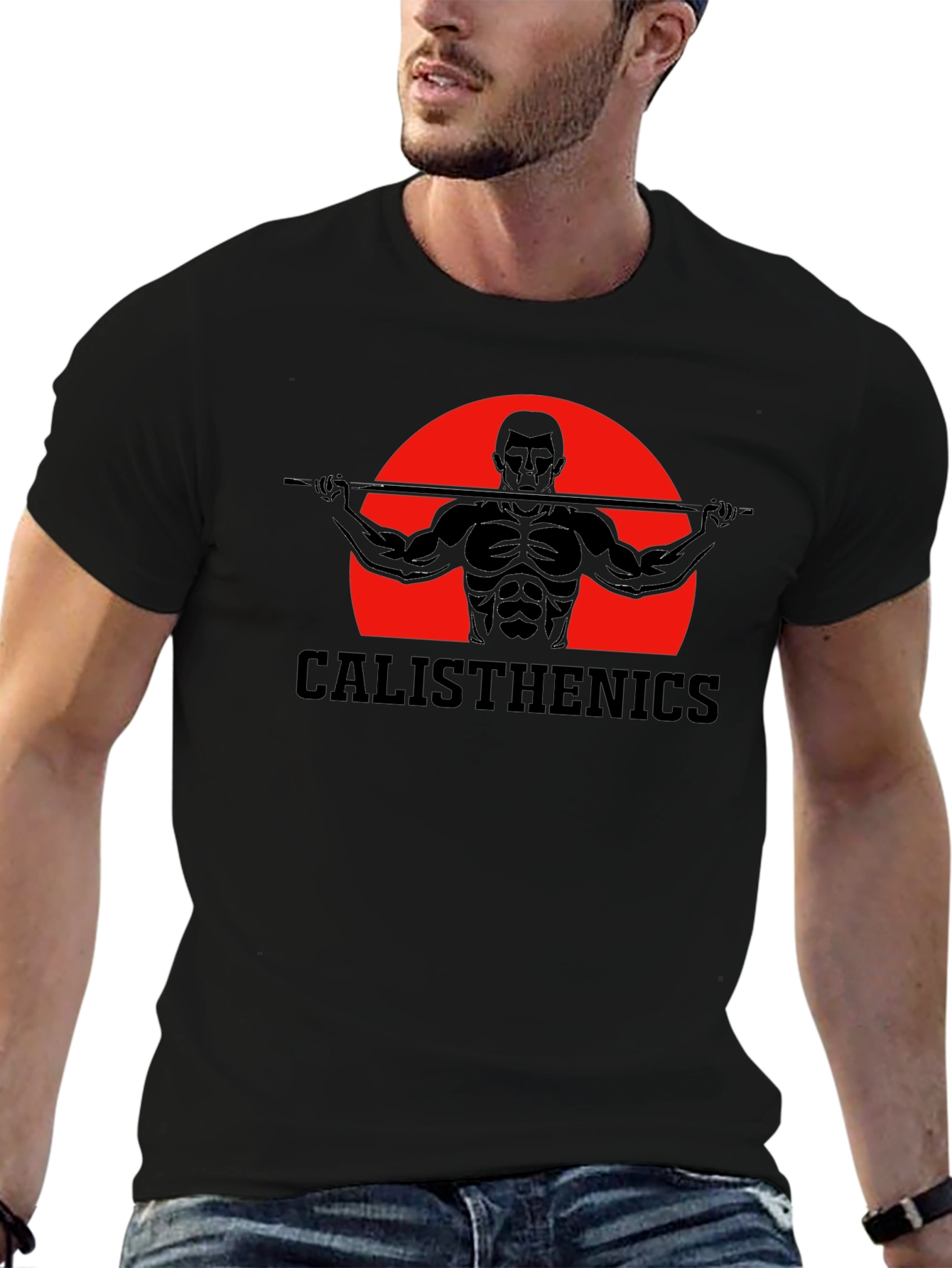 Calisthenics Training T-Shirt - Black Graphic Tee