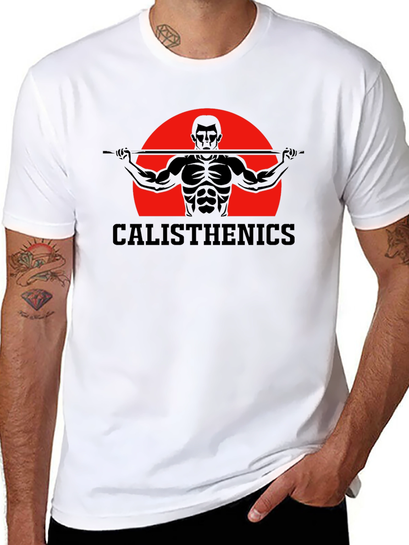 Calisthenics Training T-Shirt - Black Graphic Tee