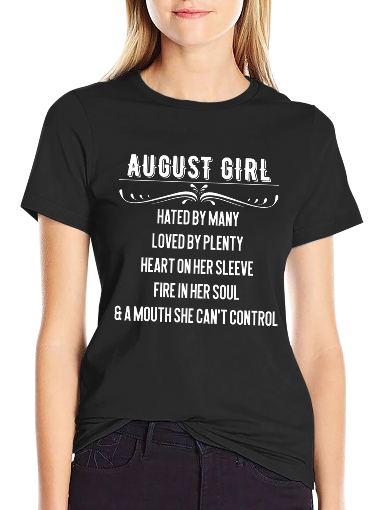 August Girl Graphic Tee - Birthday Gift