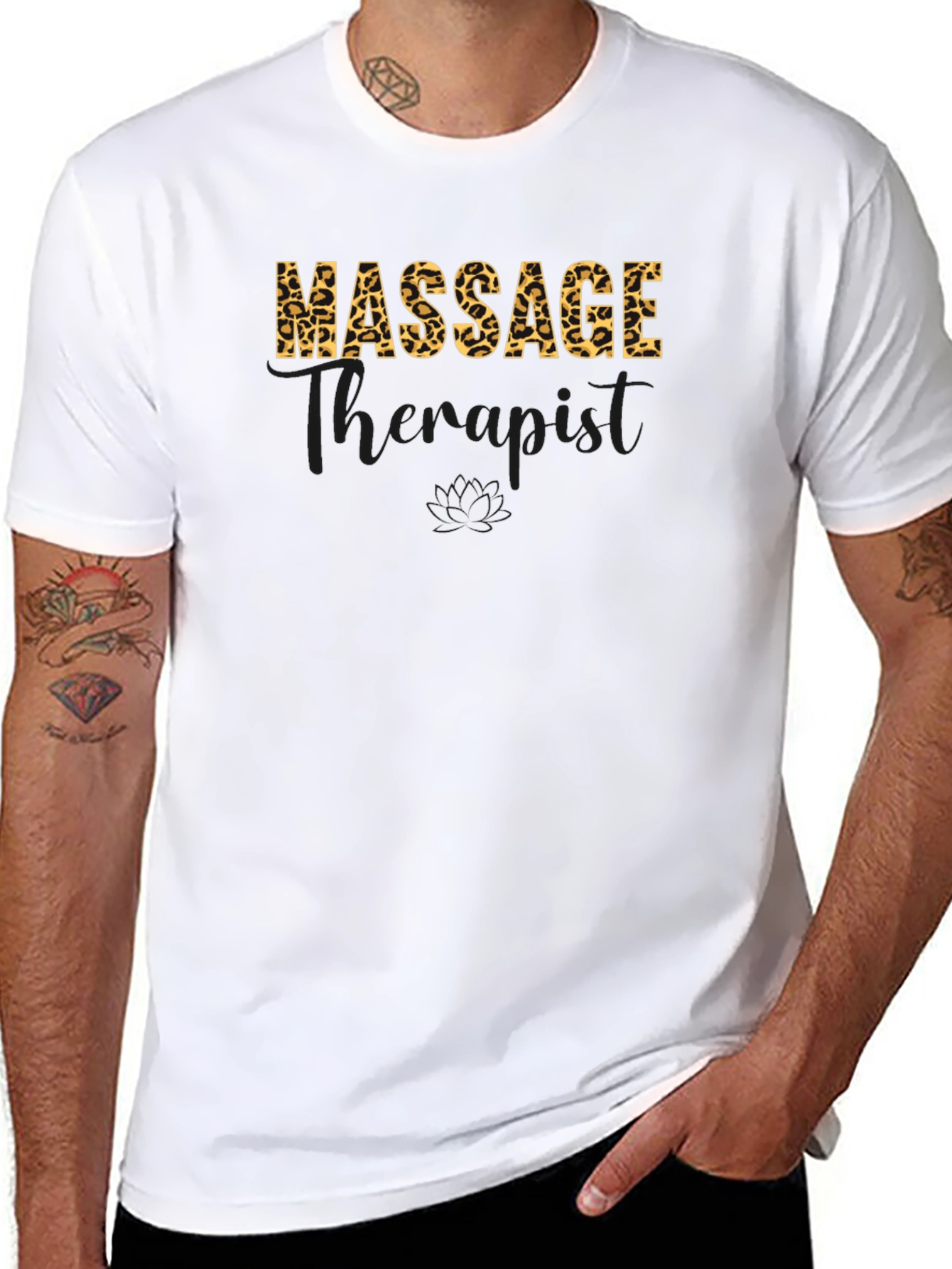 Leopard Print Massage Therapist T-Shirt