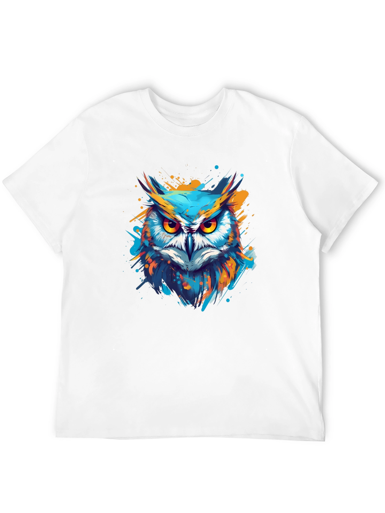 Stylish Owl Graphic Black T-Shirt