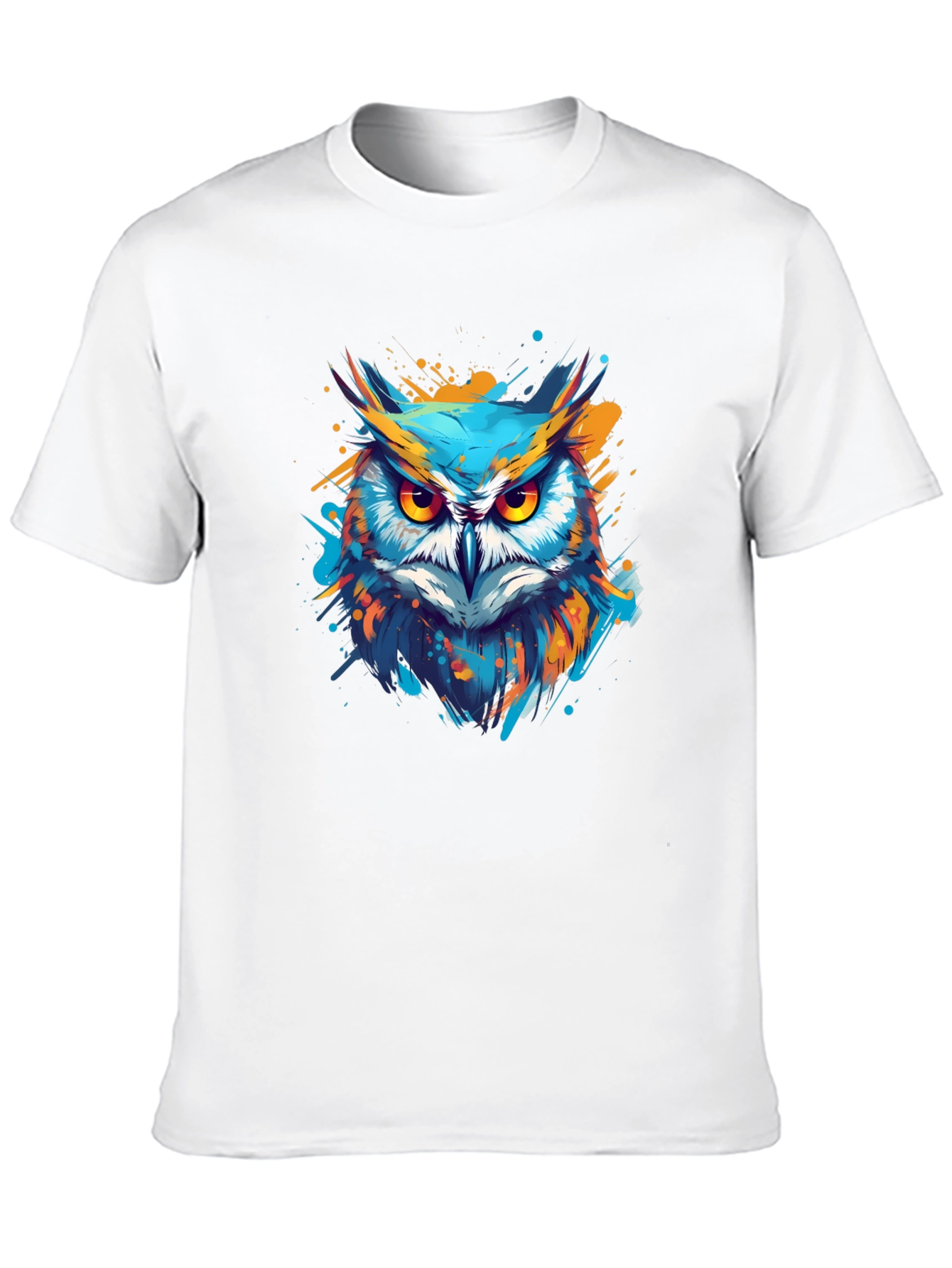 Stylish Owl Graphic Black T-Shirt