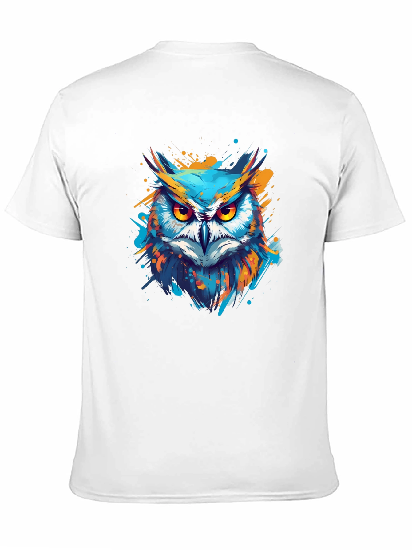 Stylish Owl Graphic Black T-Shirt