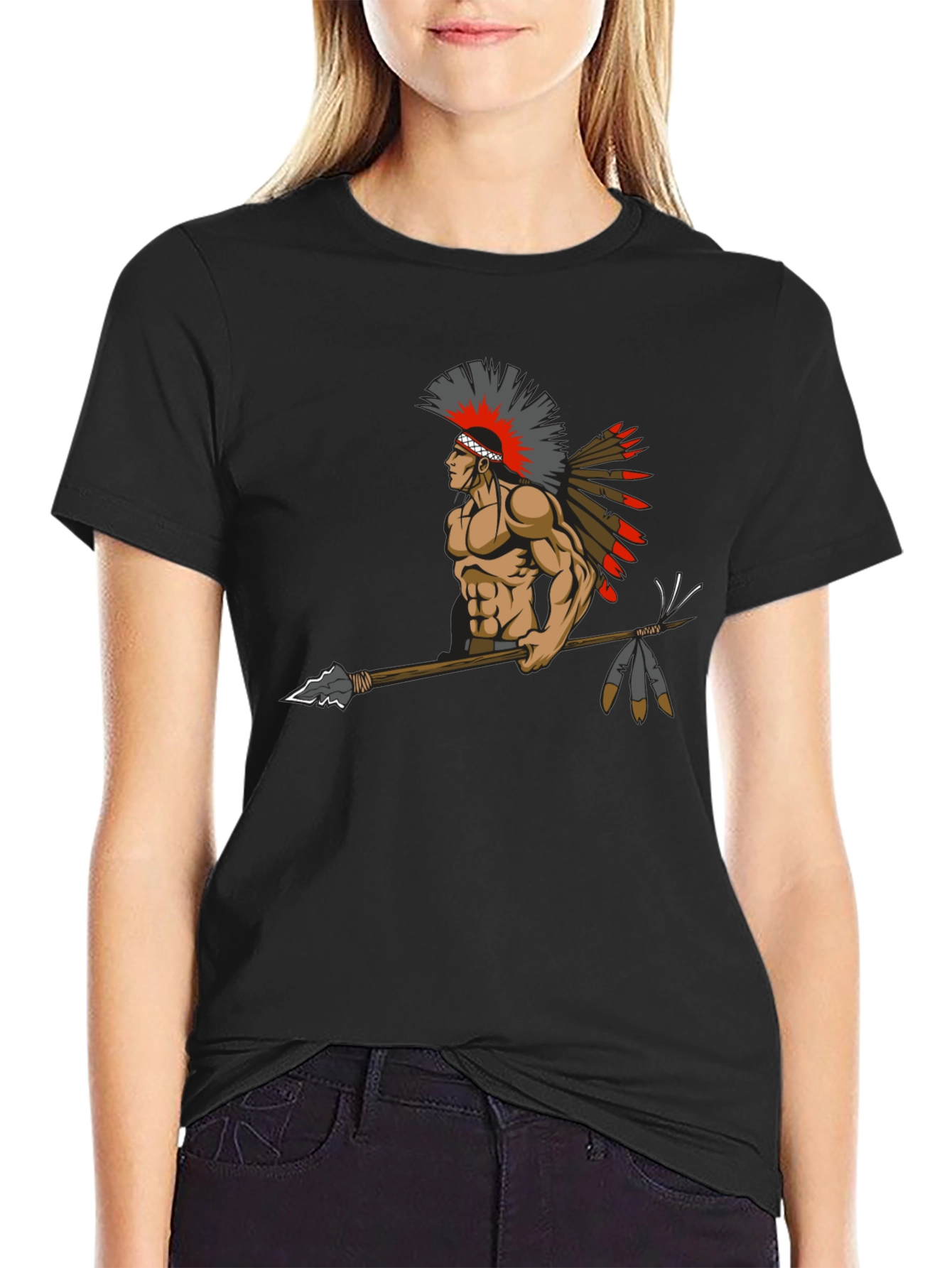 Warrior Graphic Tee - Native American Inspired