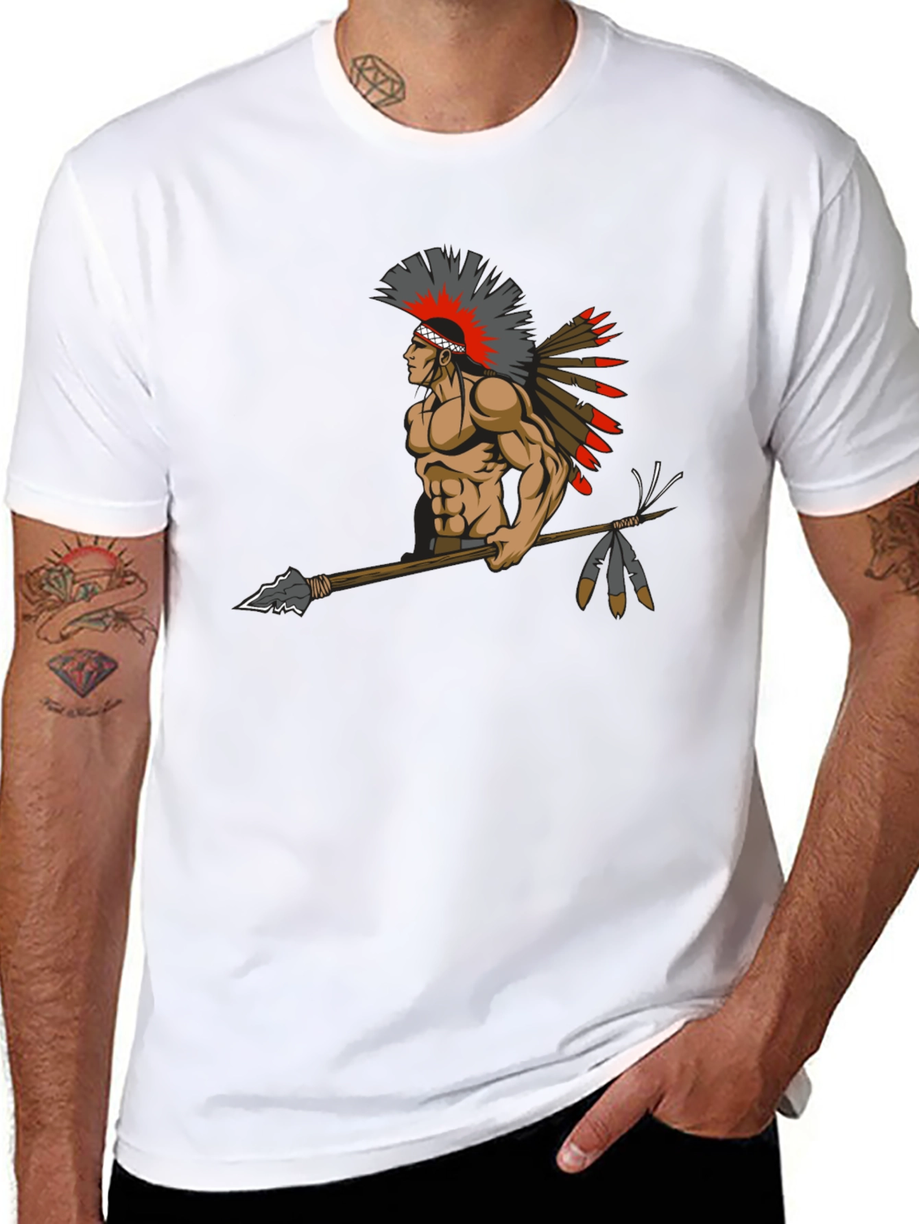 Warrior Graphic Tee - Native American Inspired
