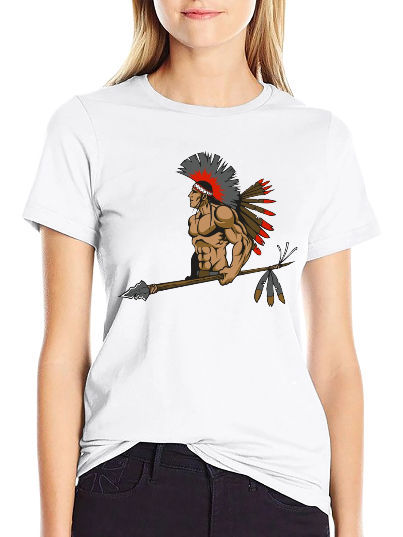 Warrior Graphic Tee - Native American Inspired