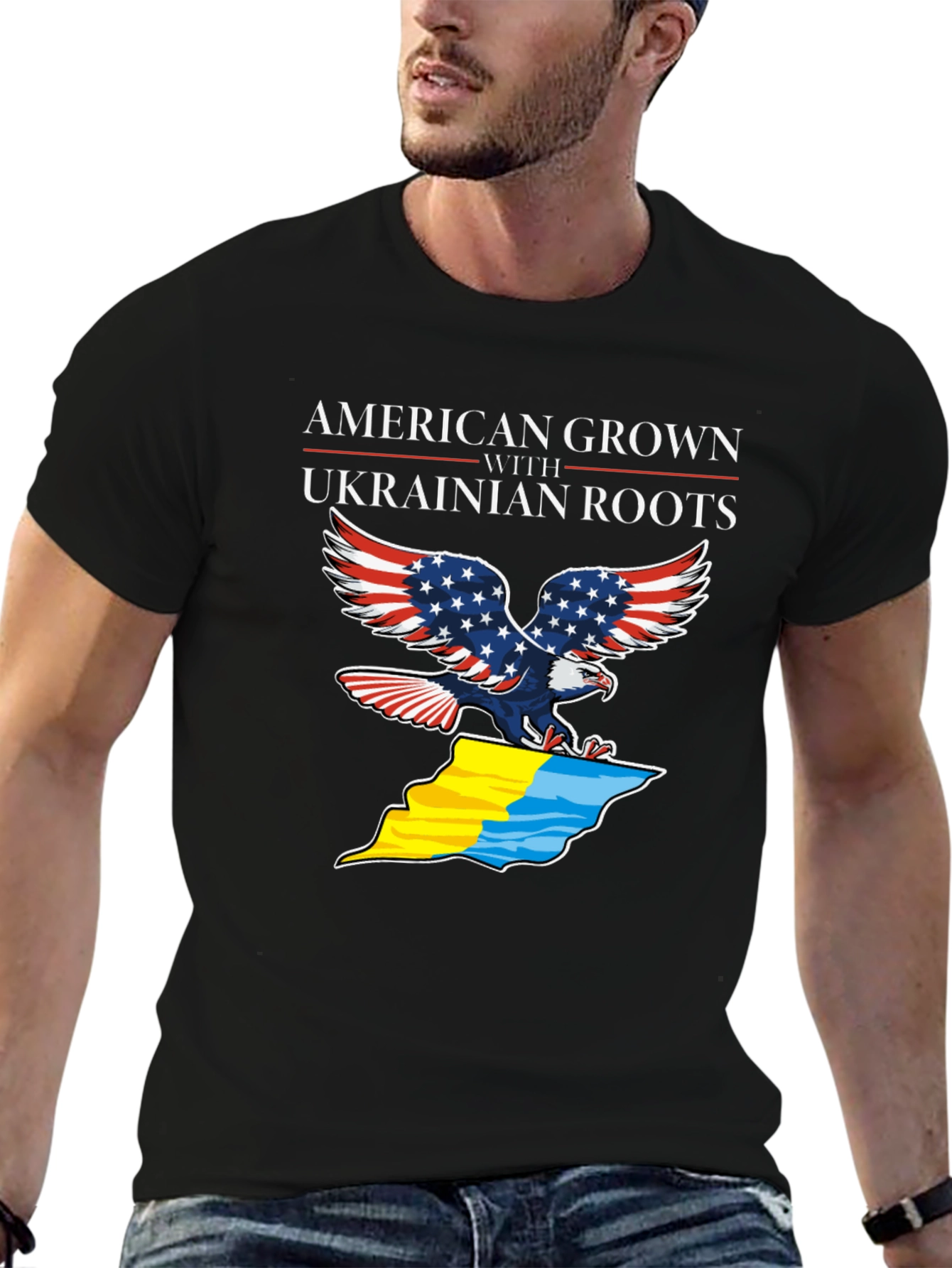 American Grown Ukrainian Roots T-Shirt