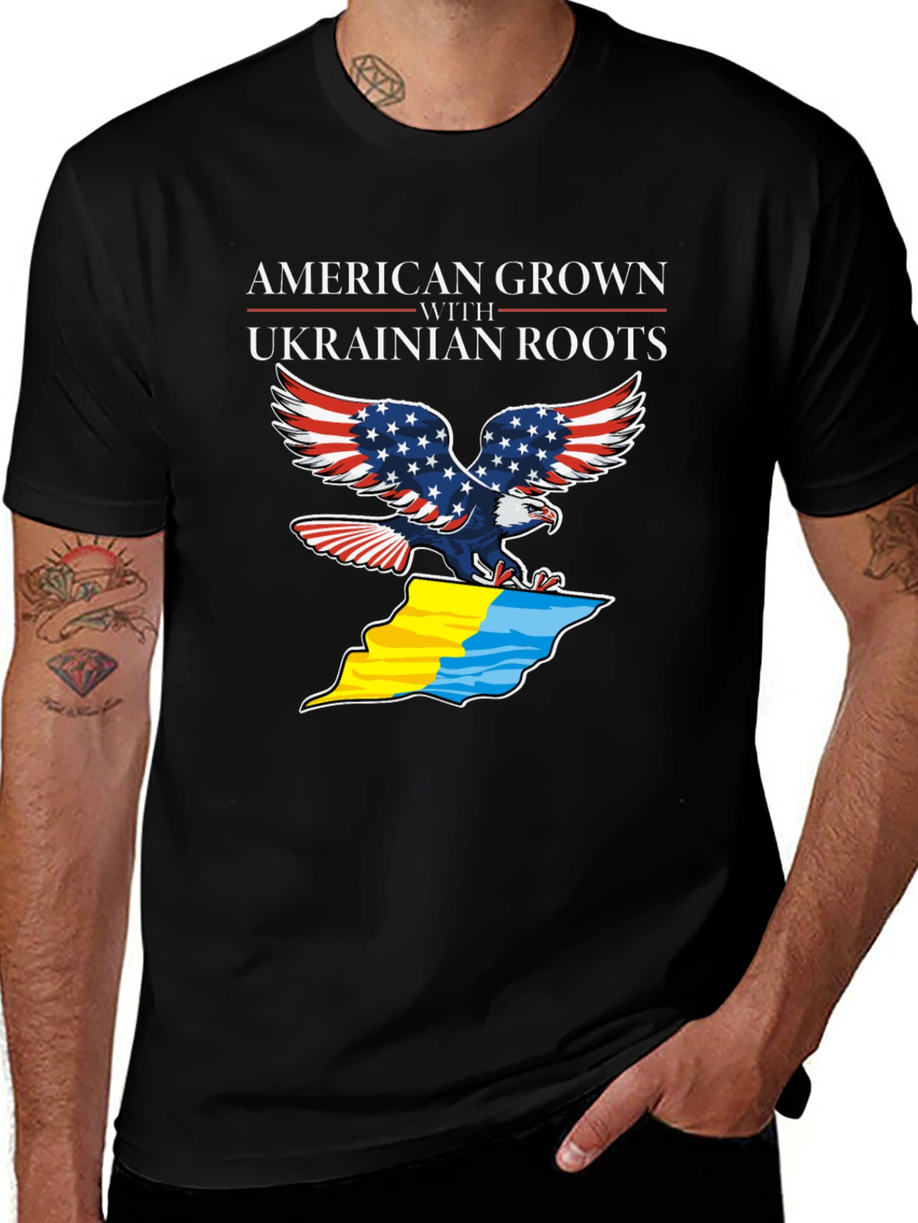 American Grown Ukrainian Roots T-Shirt