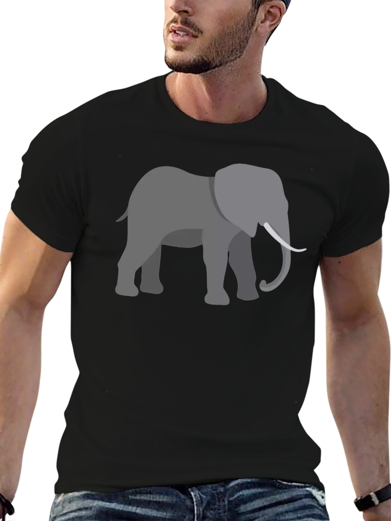 Elephant Graphic T-Shirt - Black