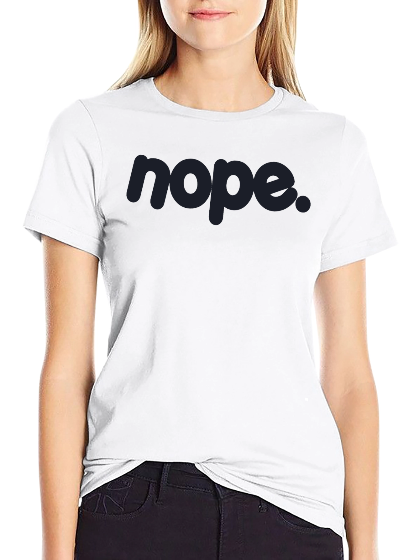 Nope T-Shirt - Casual Graphic Tee