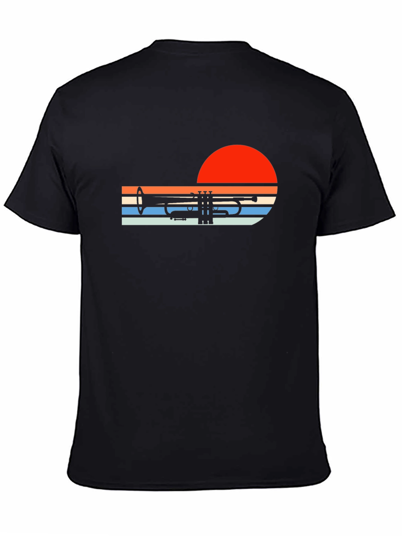 Retro Trumpet Sunset Graphic Tee