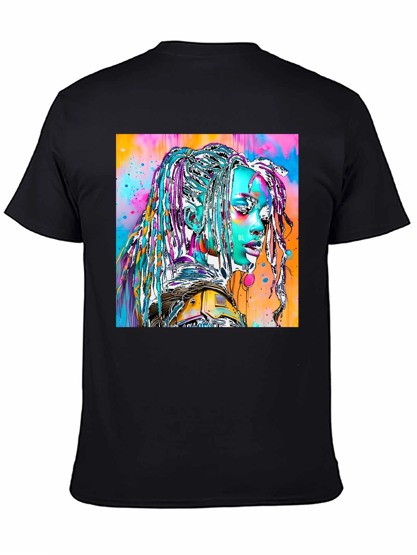 Vibrant Futuristic Graphic Print Tee
