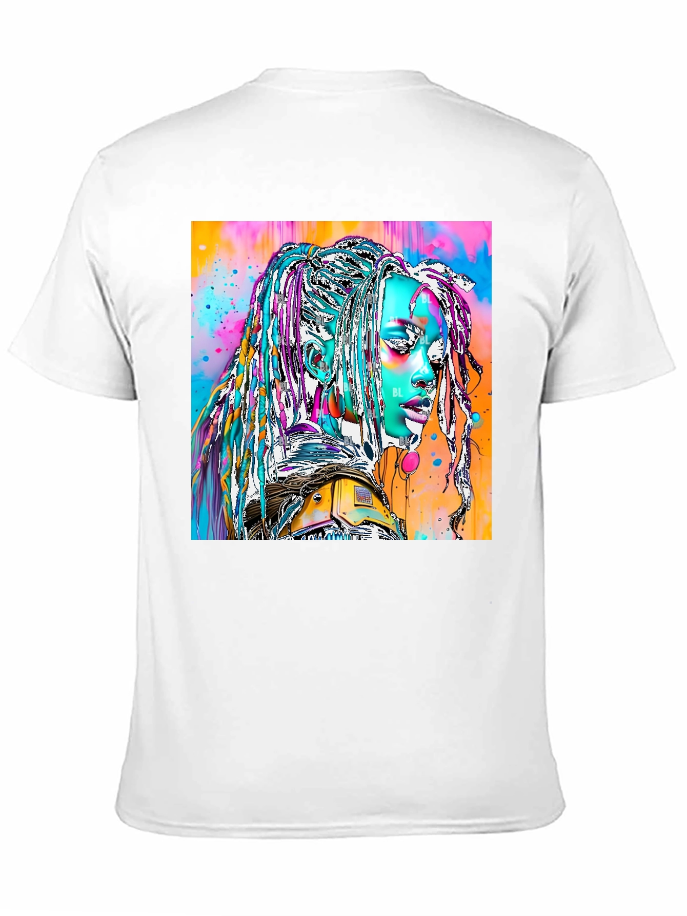 Vibrant Futuristic Graphic Print Tee