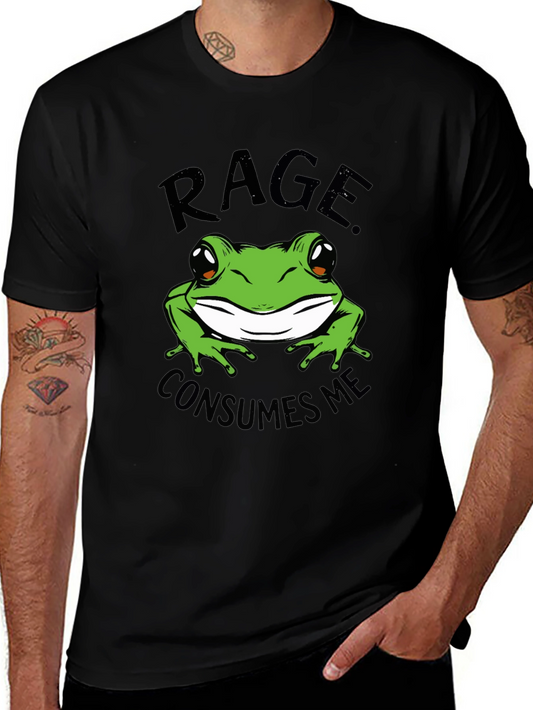 Rage Consumes Me Frog Graphic Tee - Black